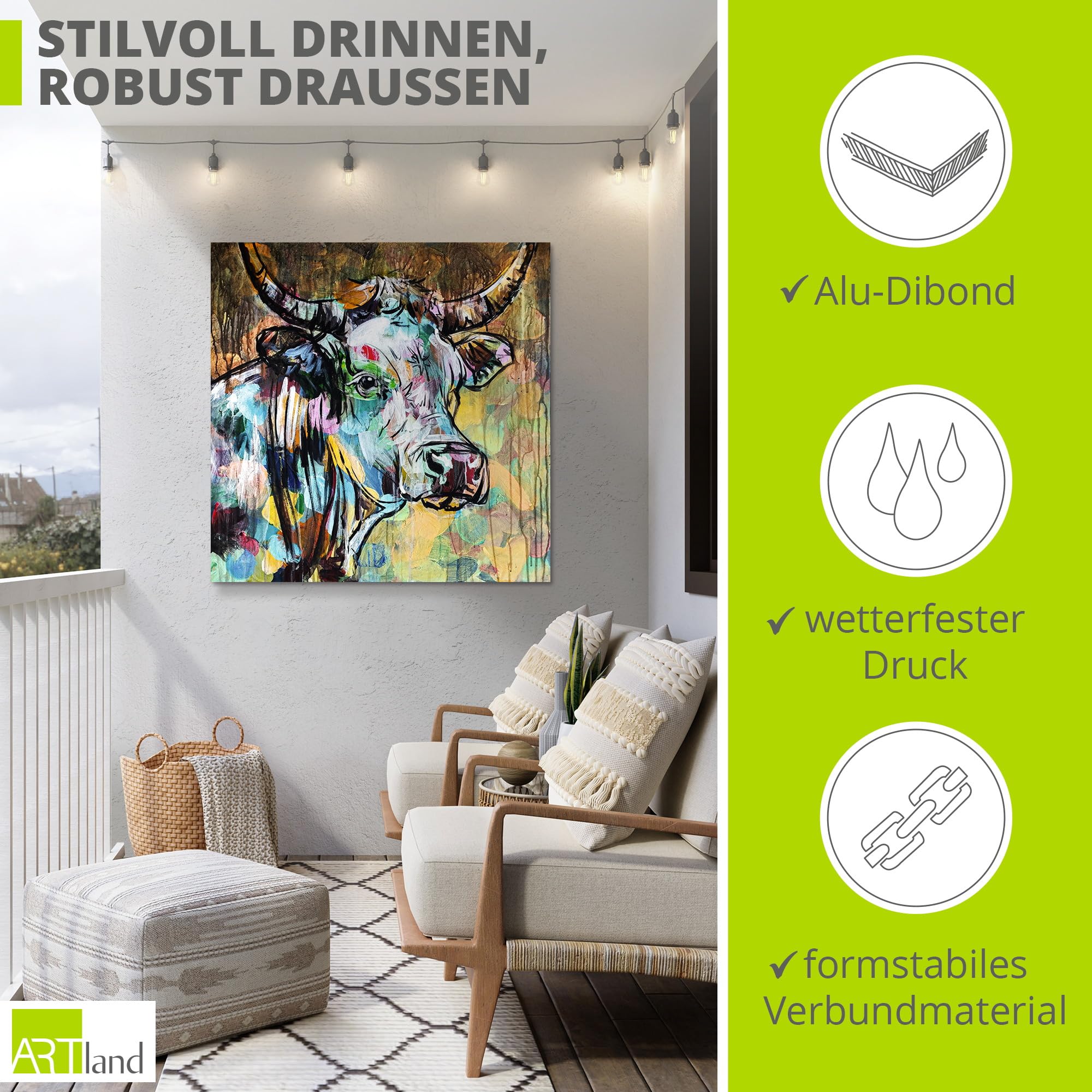 artland-alubilder-luna-die-kuh-alubild-50x50-cm-bunt image 2