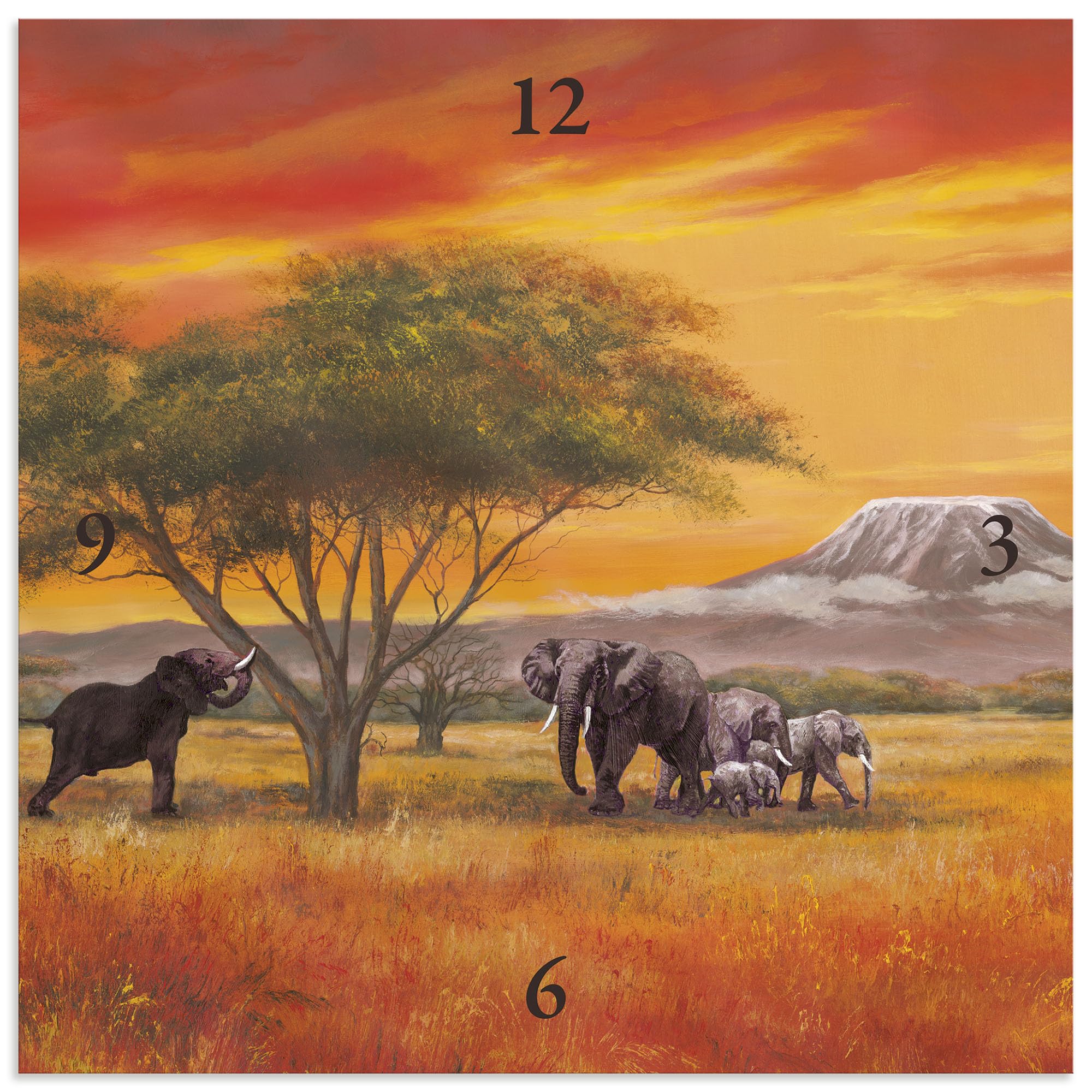 artland-wanduhren-t9rb-wanduhr-30x30-cm-hirsch-lautlos image 8