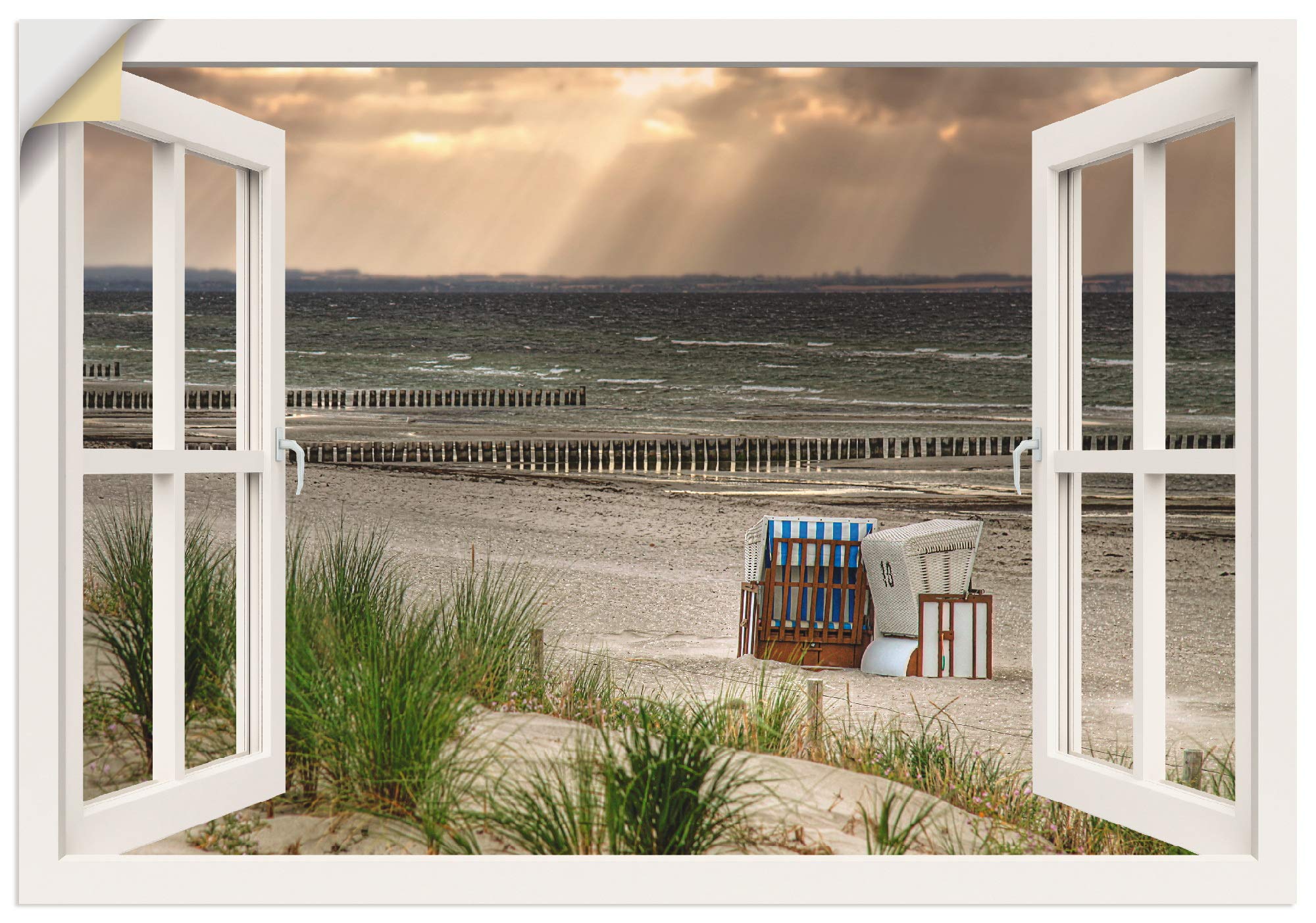 artland-wandaufkleber-t9ii-wandtattoo-60x80-strand-meer image 8