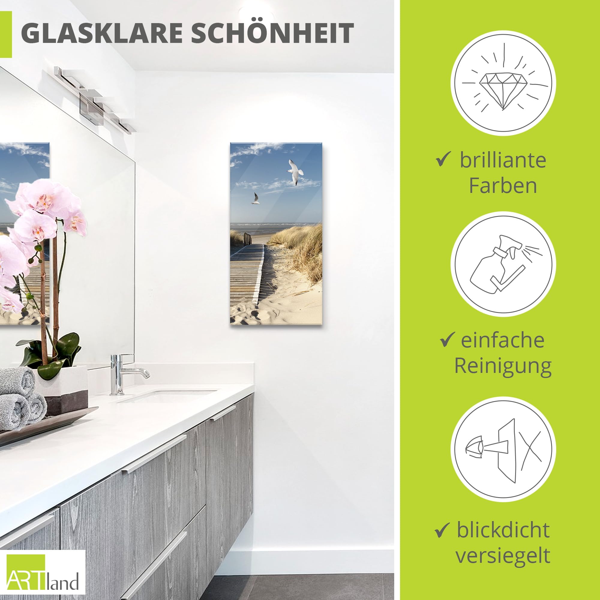 artland-glasbilder-glasbild-30x60-cm-strand-meer-t9nj image 2