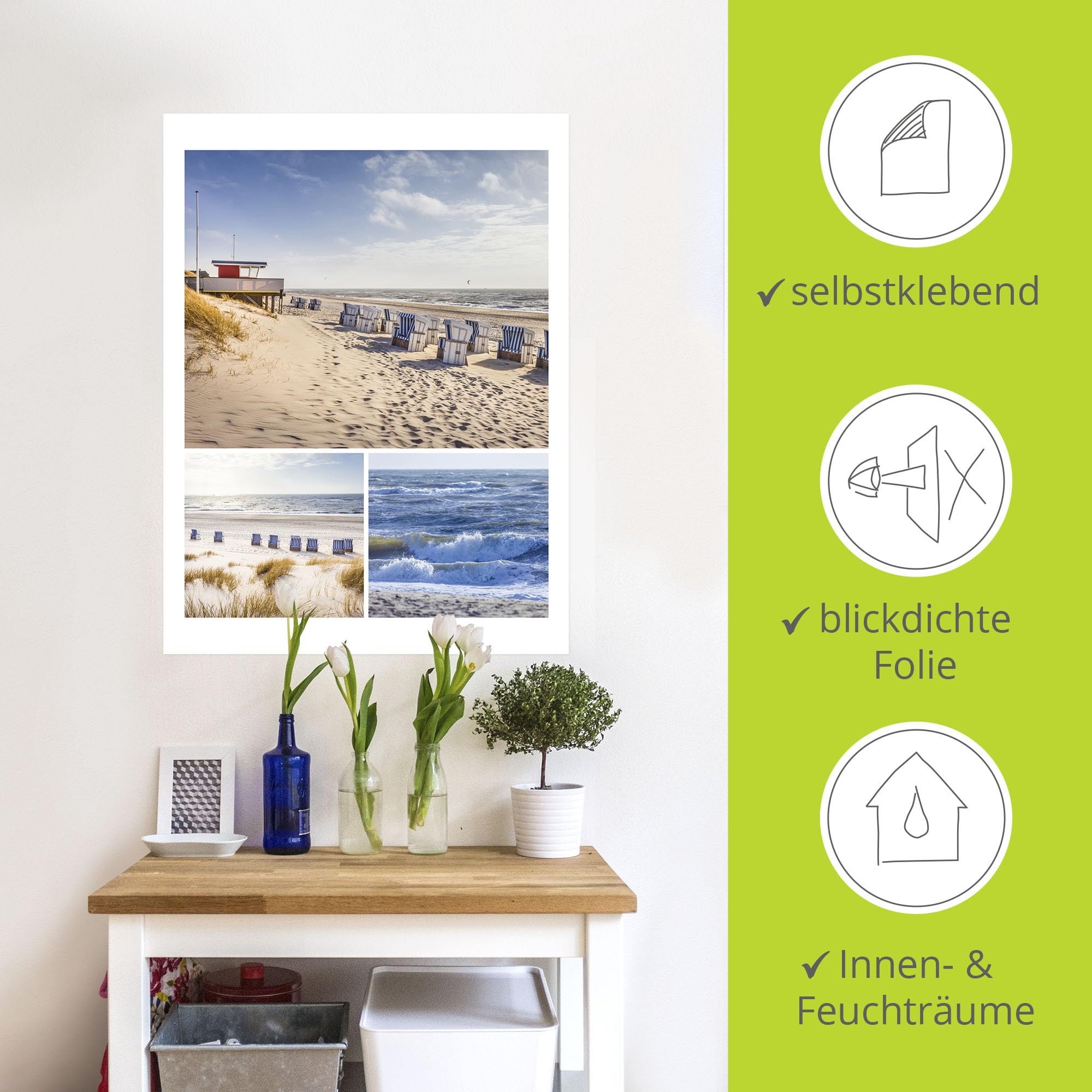 artland-wandaufkleber-sylt-strand-60x80-cm-vinyl-selbstklebend image 3
