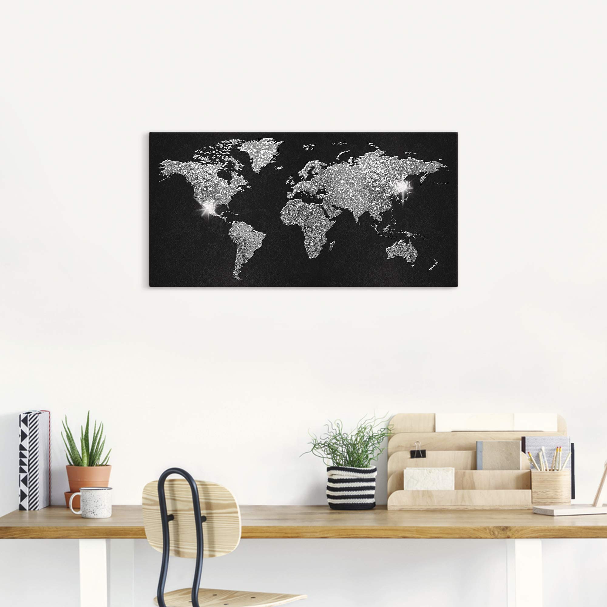 artland-leinwandbilder-weltkarte-silber-u1sx-leinwandbild image 7