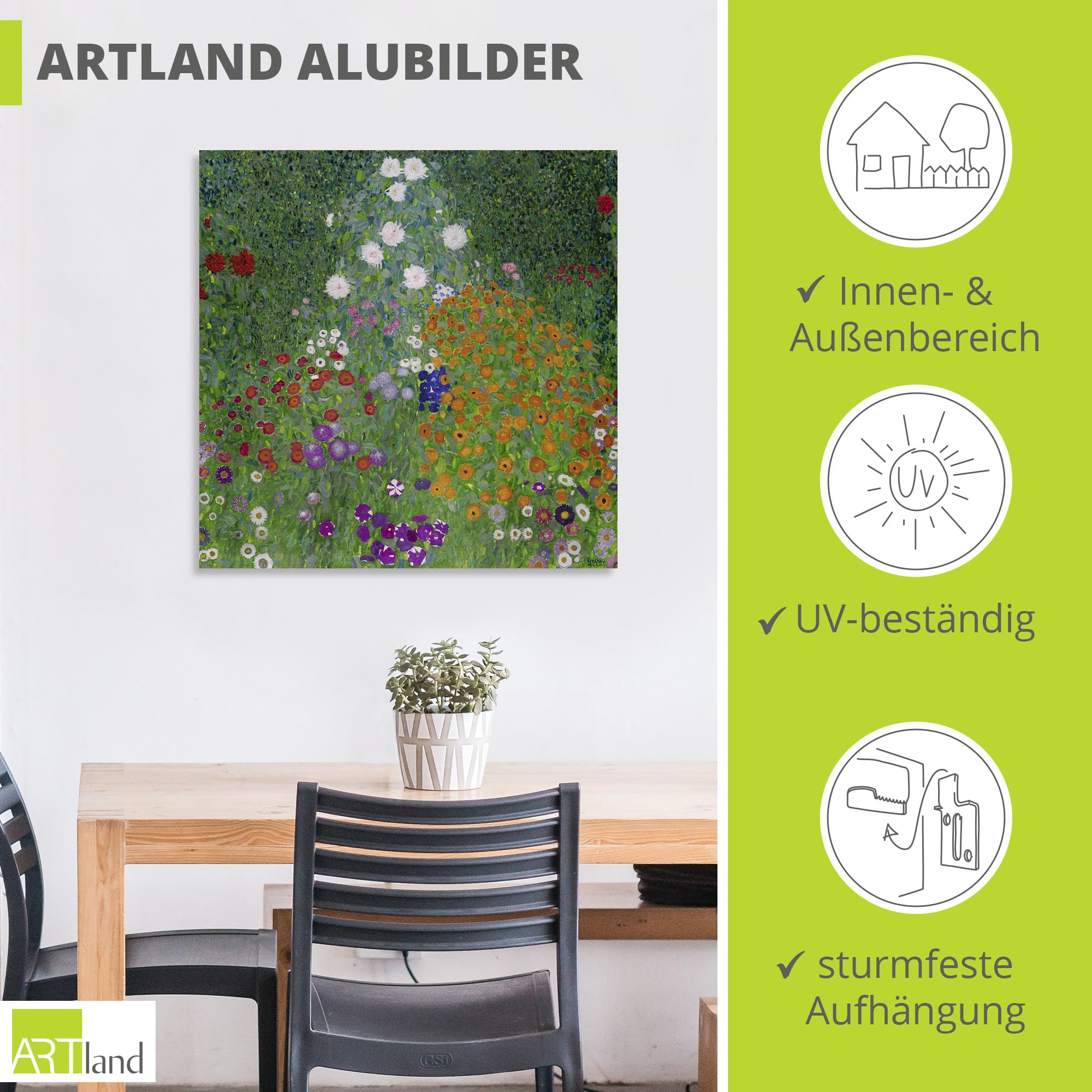 artland-garten-alubild-50x50-cm-klimt-bauerngarten-wetterfest image 3