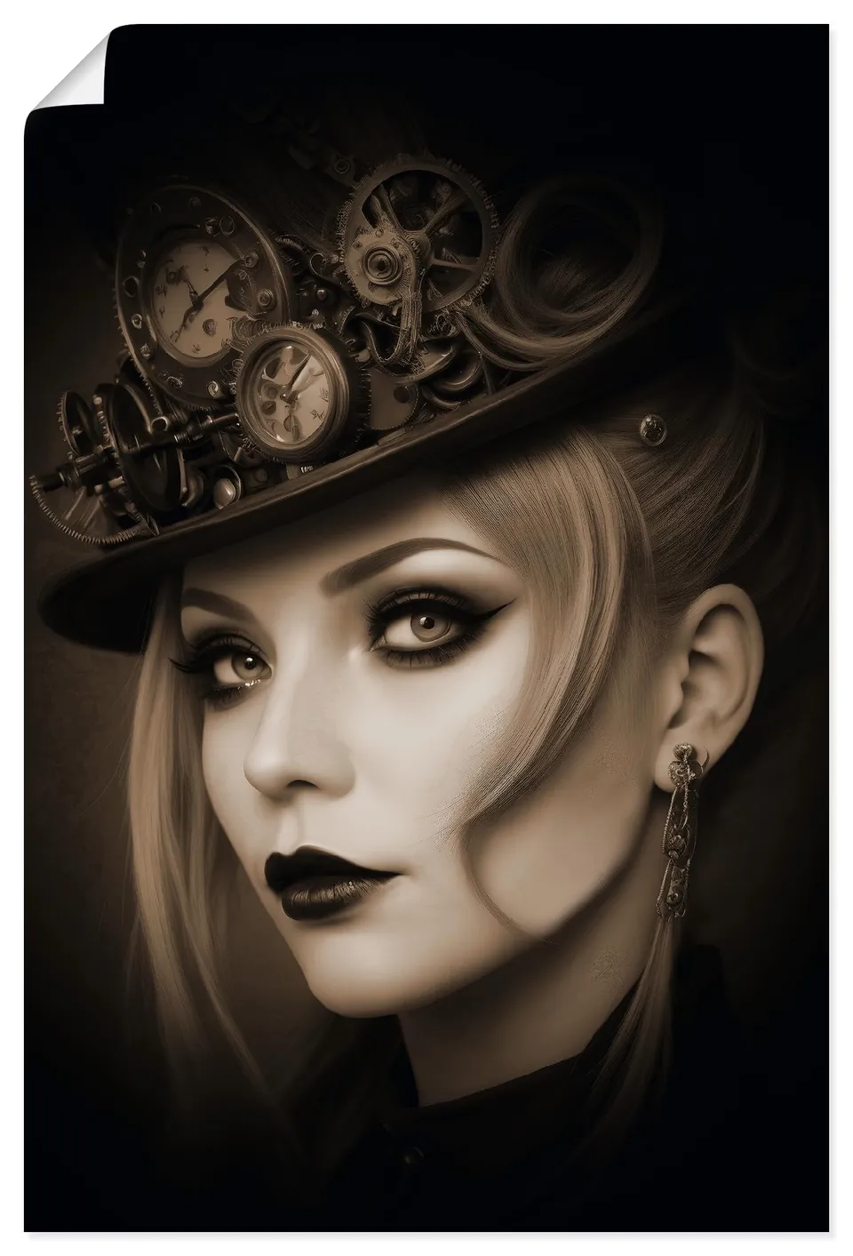 artland-kunstdrucke-simply-steampunk-poster-20x30-cm-dame image 1