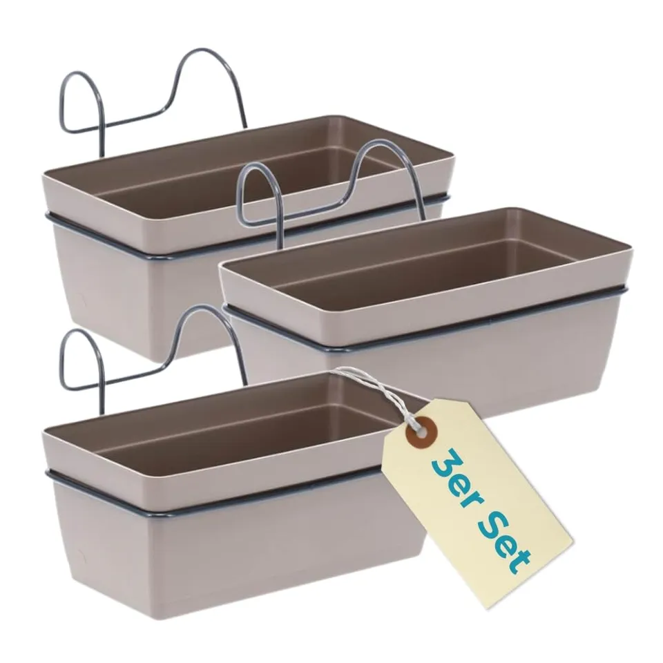 garpet-garten-blumenkasten-3er-set-taupe-mit-wasserspeicher image 1