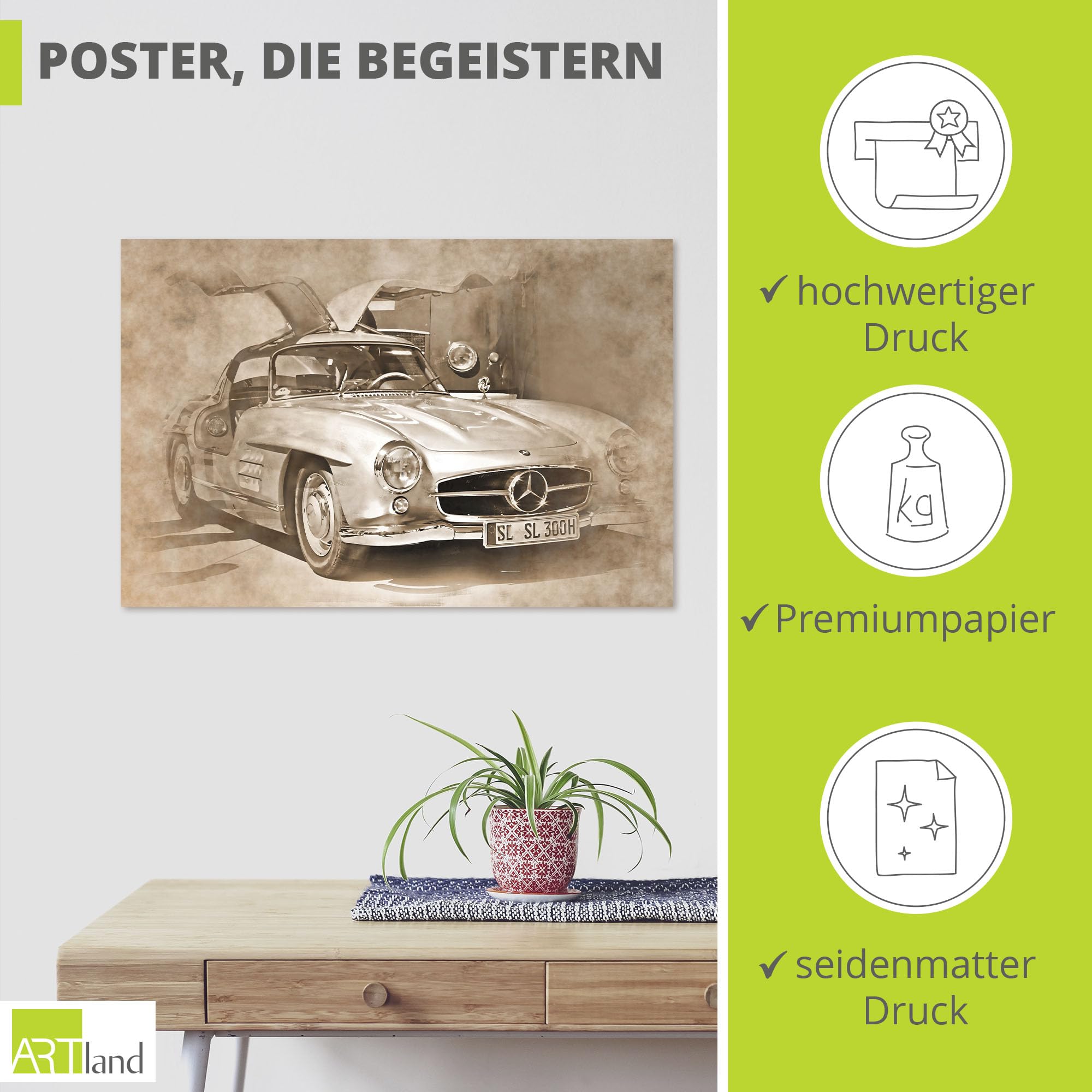 artland-kunstdrucke-poster-oldtimer-retro-auto-90x60-cm-quer image 2