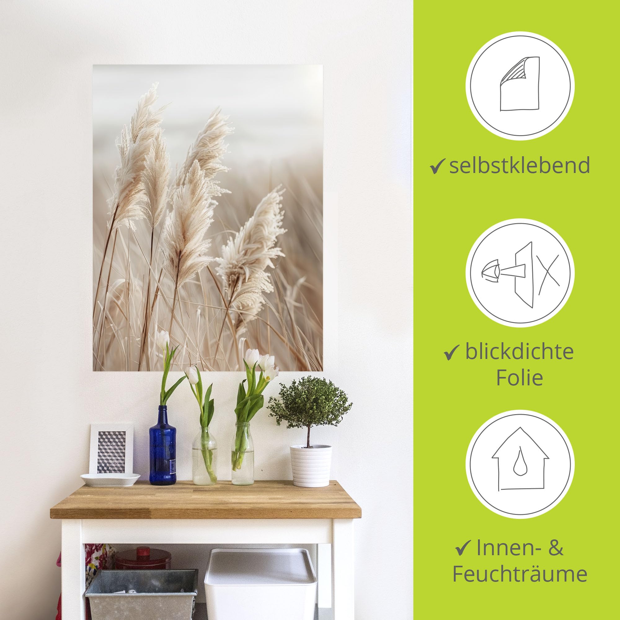 artland-wandaufkleber-u5gn-wandtattoo-wollgras-60x80-cm-vinyl image 3