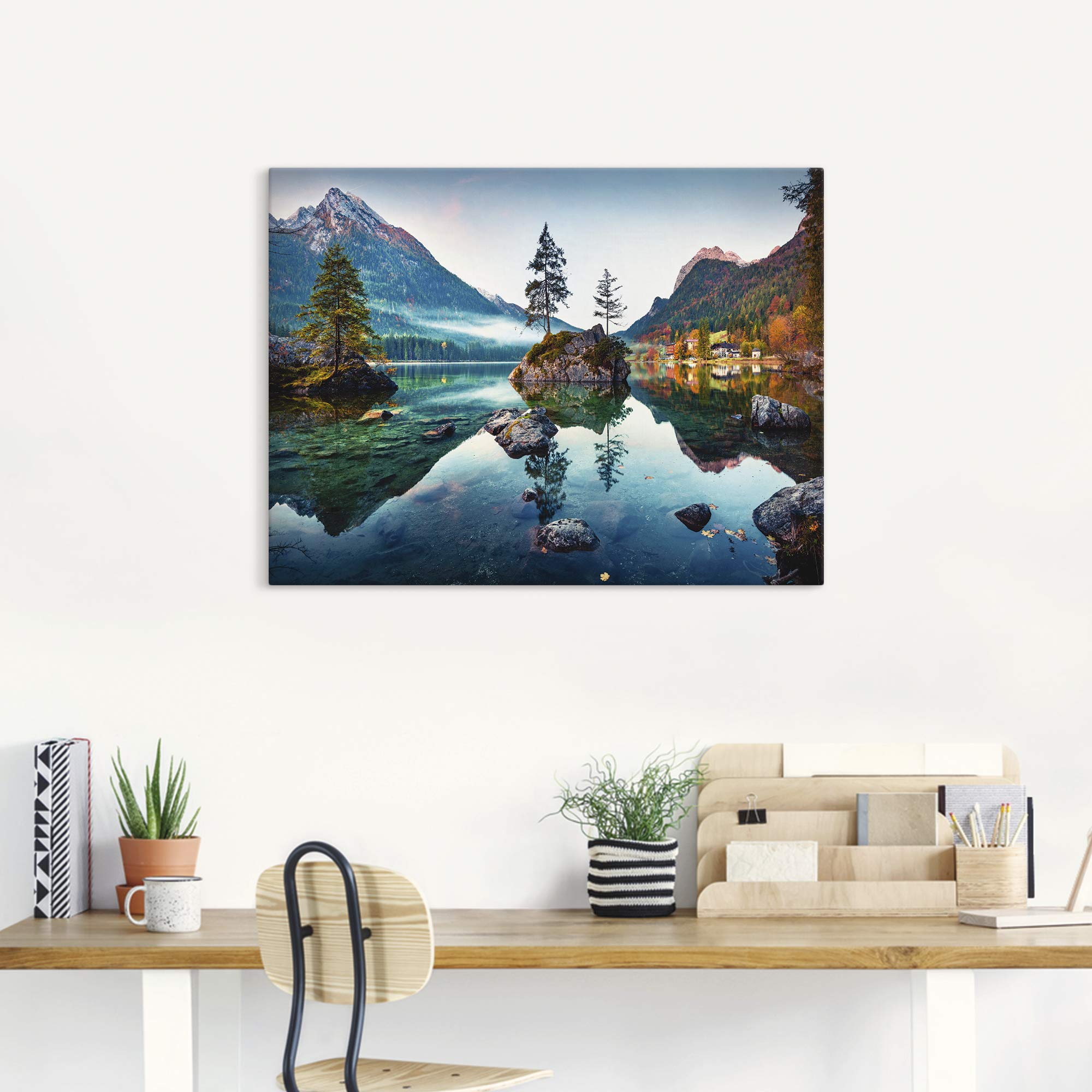 artland-leinwandbilder-alpen-see-40x30-cm-hintersee-leinwandbild image 7