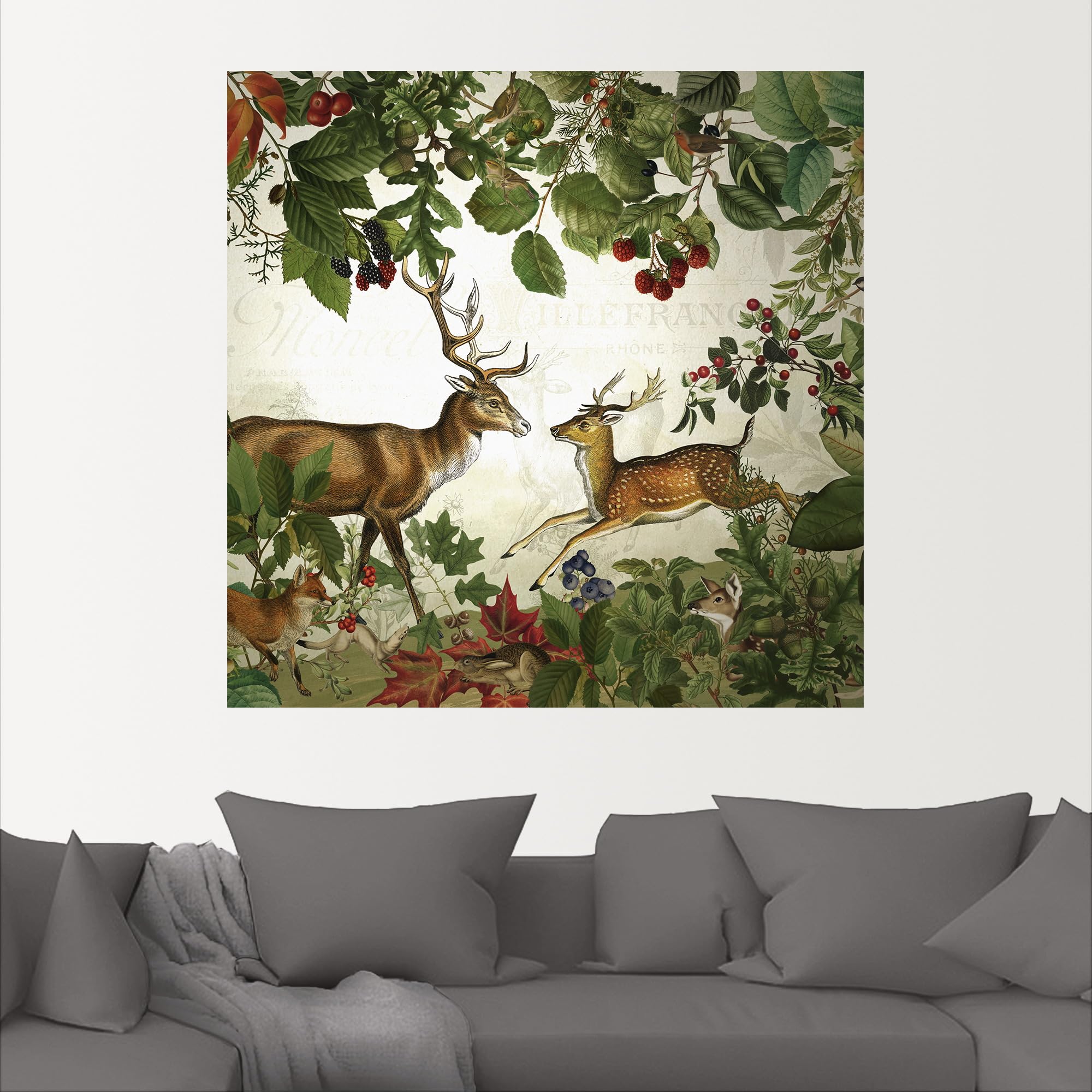 artland-hirsch-reh-wald-wandtattoo-100x100-cm-u5gx image 6