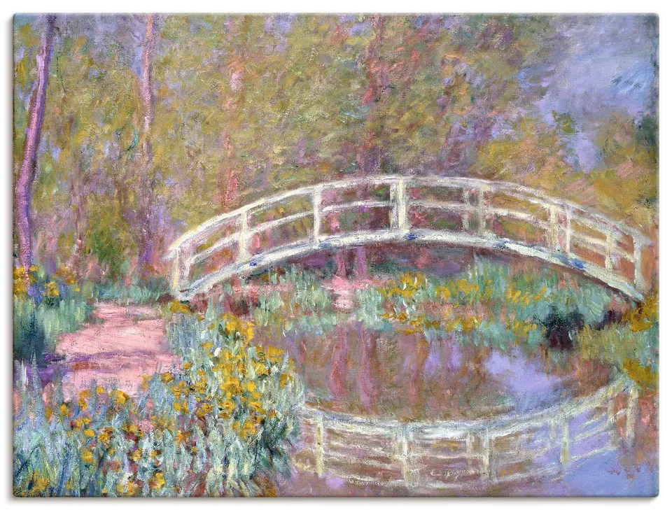 artland-leinwandbilder-monets-garten-br-cke-80x60-cm-leinwand image 1