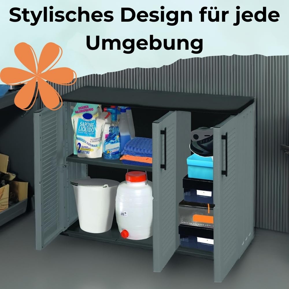 garpet-garten-gartenschrank-3-t-rig-kunststoffschrank-halbhoch-wetterfest image 6