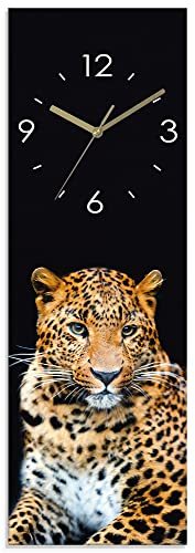 artland-wanduhren-leopard-funkuhr-glas-20x60-cm-lautlos image 7