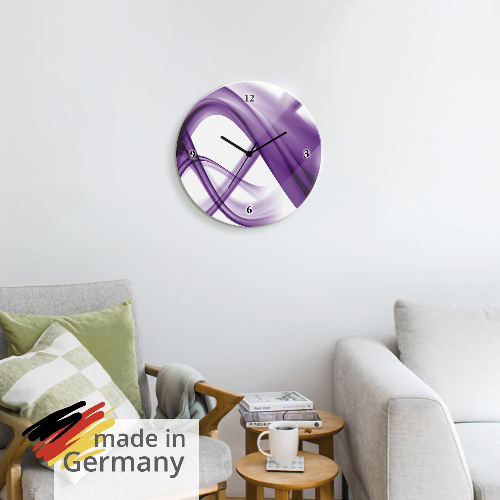 artland-wanduhren-quarzuhr-30-cm-abstrakt-bunt-glas image 6