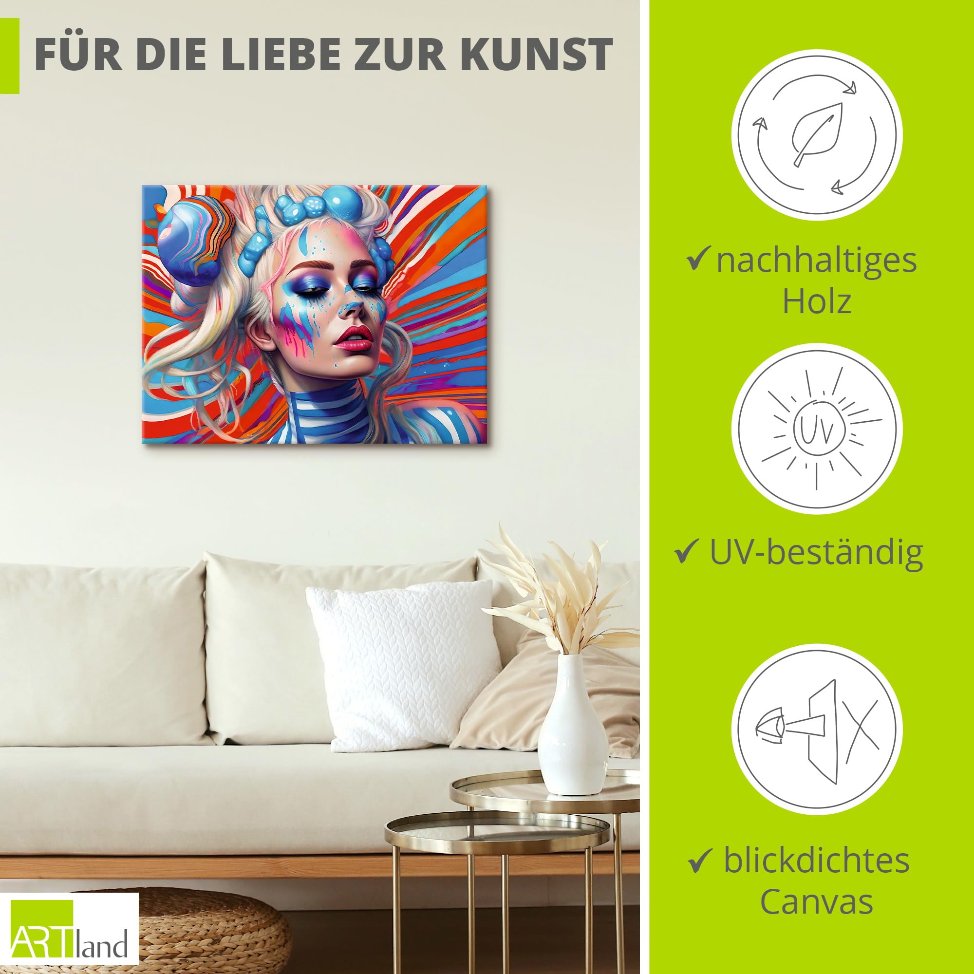 artland-leinwandbilder-frau-pop-art-u5pj-leinwandbild-40x30-cm-bunt image 2