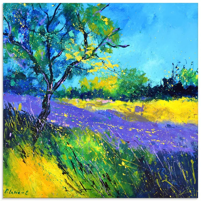 artland-glasbilder-lavendel-glasbild-30x30-gelb image 1
