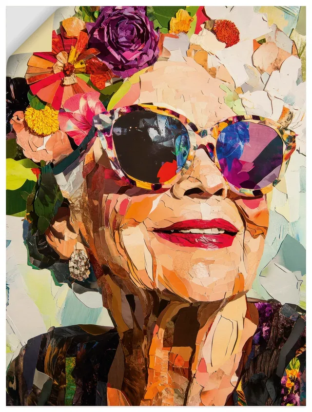 artland-wandaufkleber-u5mp-wandtattoo-frau-sonnenbrille-60x80 image 1
