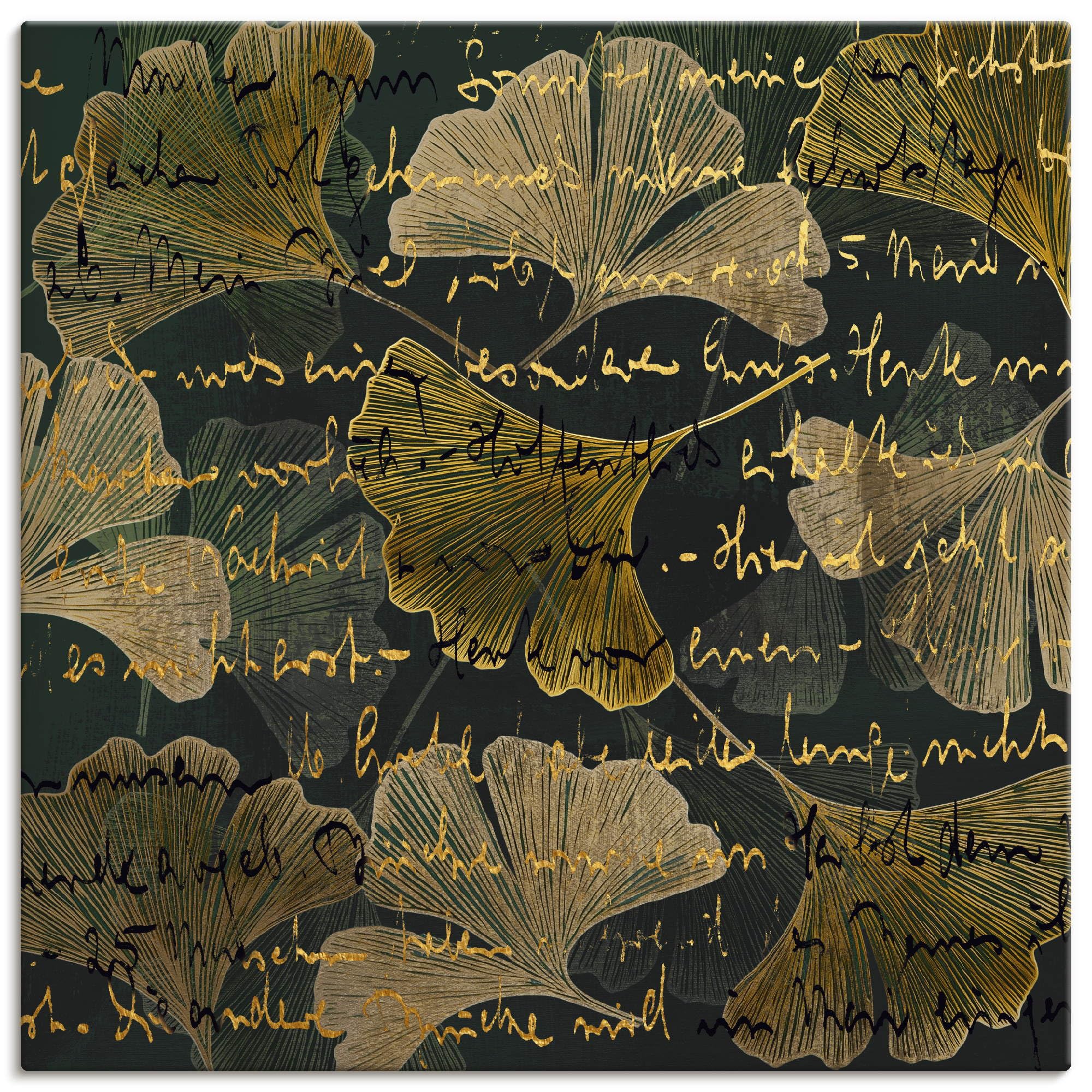 artland-leinwandbilder-ginko-auf-blau-leinwandbild-50x50-blau image 7
