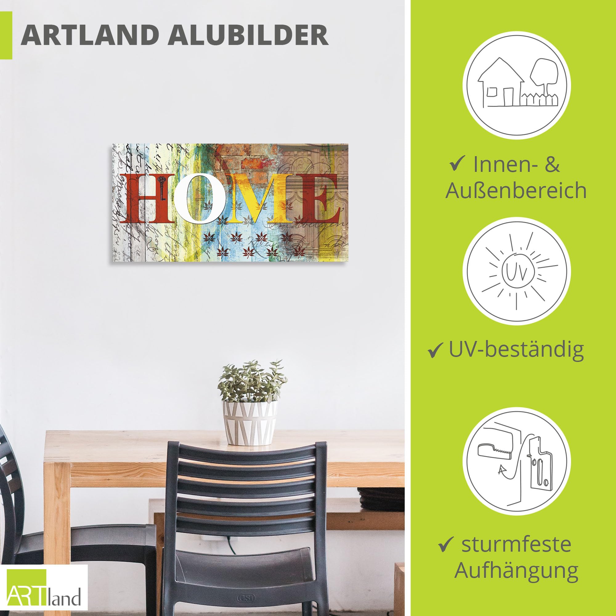 artland-alubilder-wo-die-liebe-wohnt-alubild-60x30-cm-wetterfest image 3
