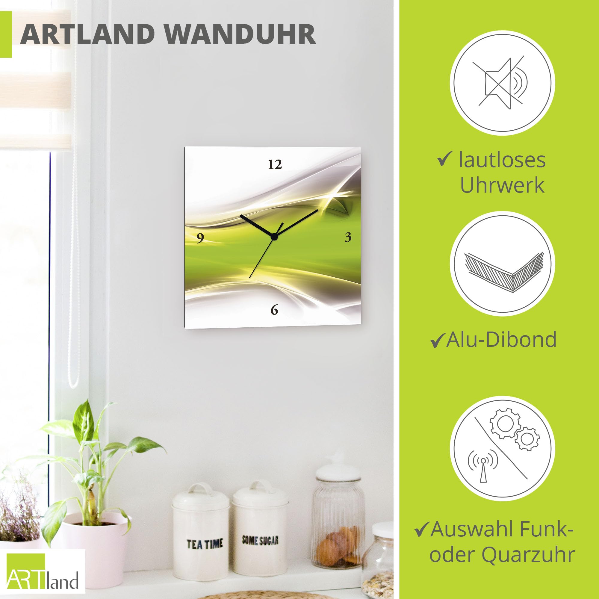 artland-wanduhren-funkuhr-abstrakt-30x30-cm-lautlos image 2