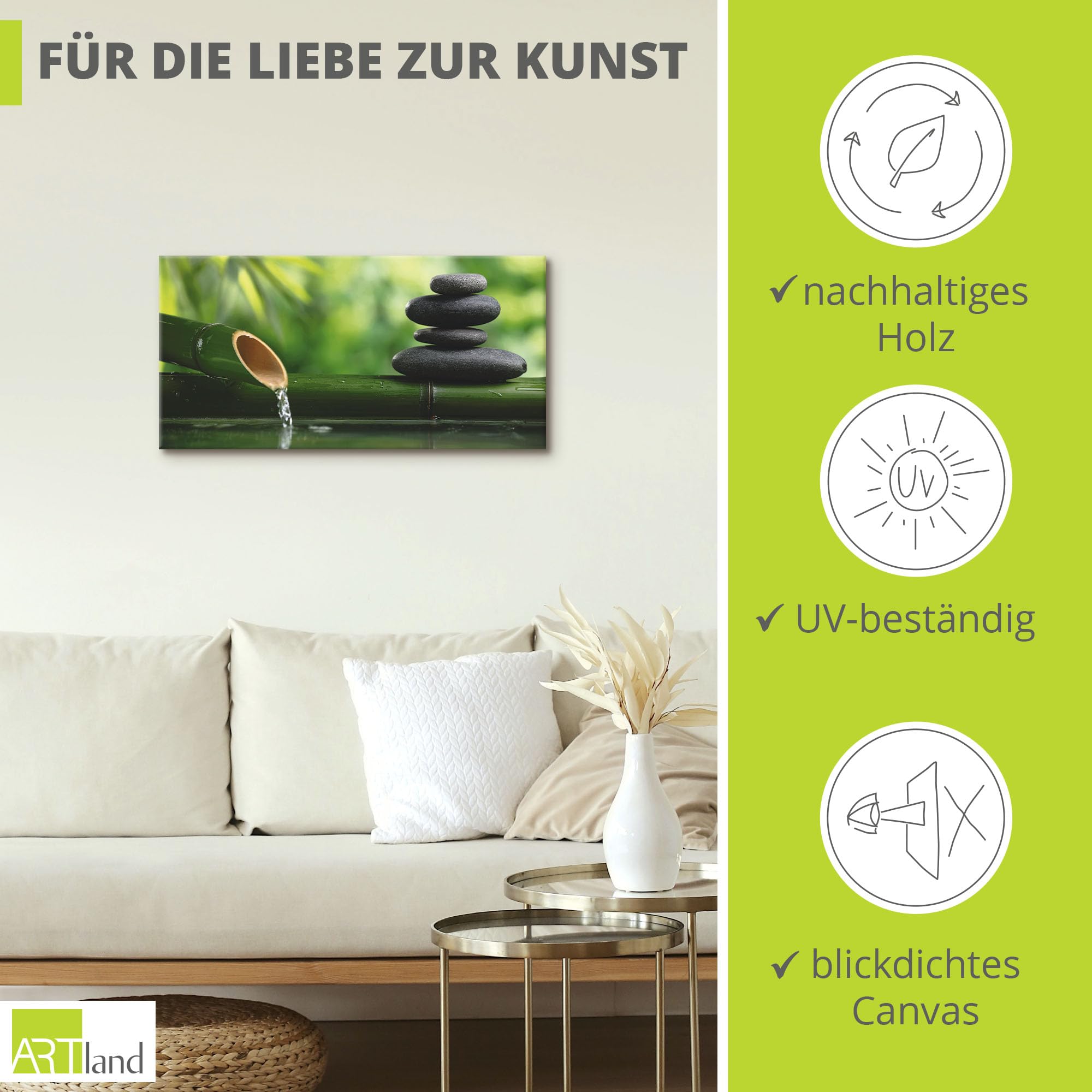artland-leinwandbilder-bambusbrunnen-leinwandbild-30x30-cm-zen-gr-n image 2