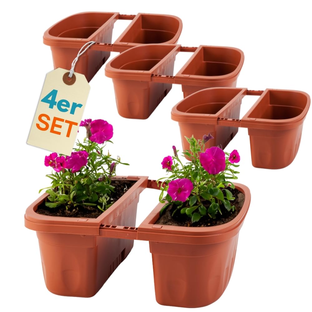 garpet-garten-balkonkasten-50-cm-terracotta-4er-set-wasserspeicher image 1