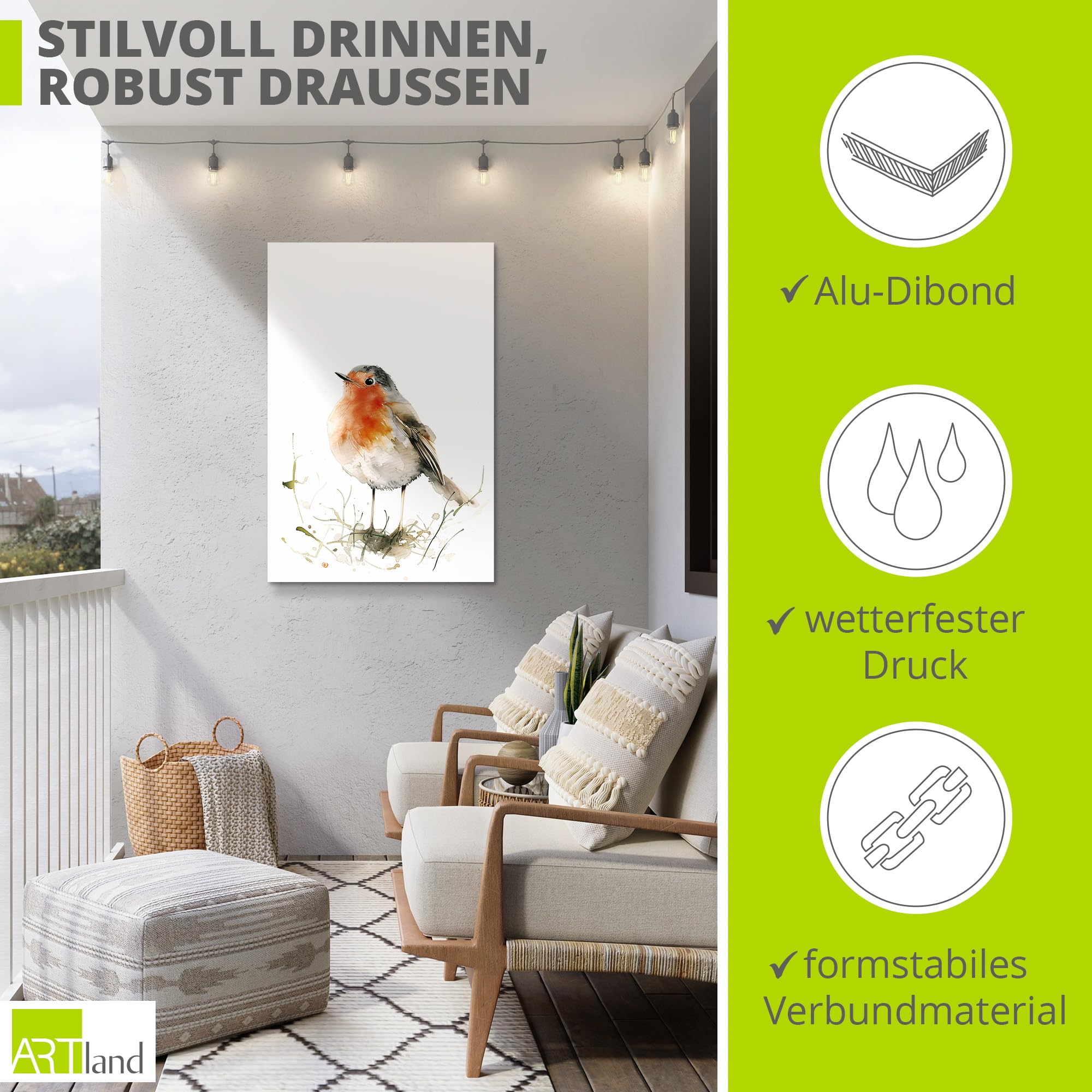 artland-alubilder-rotkehlchen-alubild-40x60-cm-wetterfest image 2