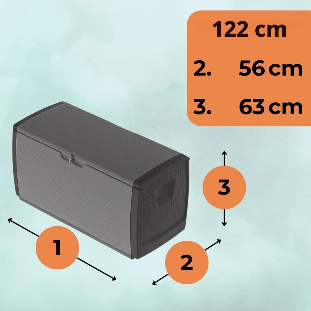 garpet-garten-gartenbox-430-l-wasserdicht-mit-rollen-grau image 2