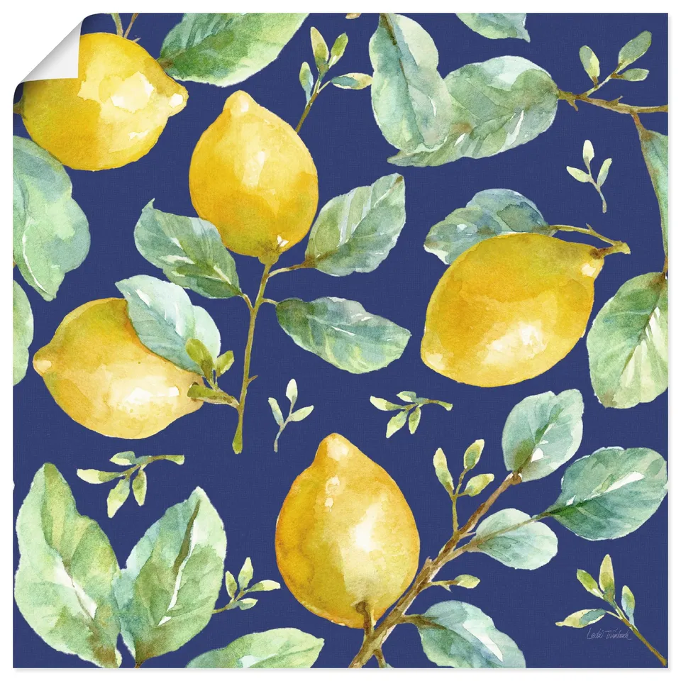 artland-alubilder-le-citron-pattern-alubild-30x30-cm-zitrone image 1