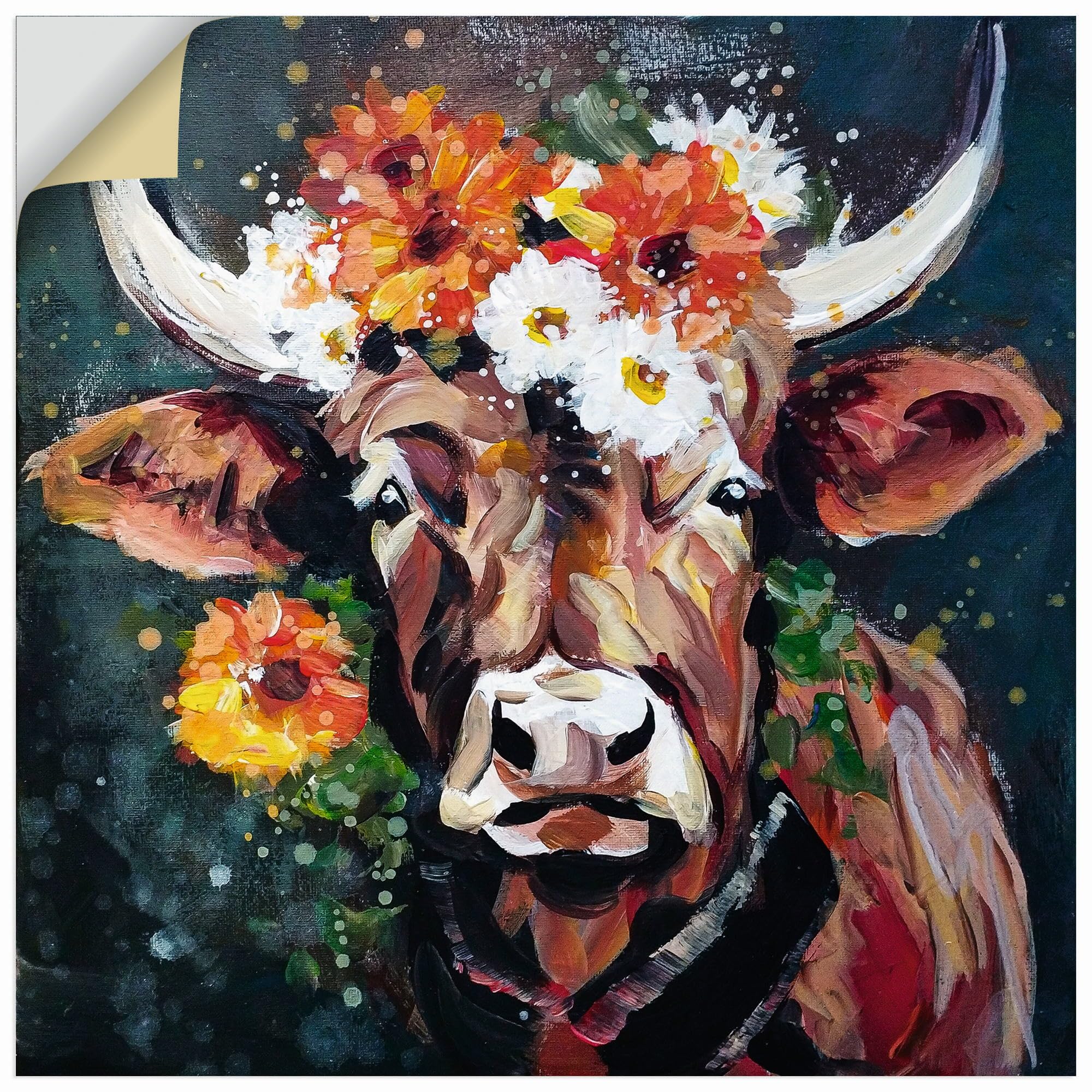 artland-wandtattoo-stier-30x30-cm-vinyl-selbstklebend image 1