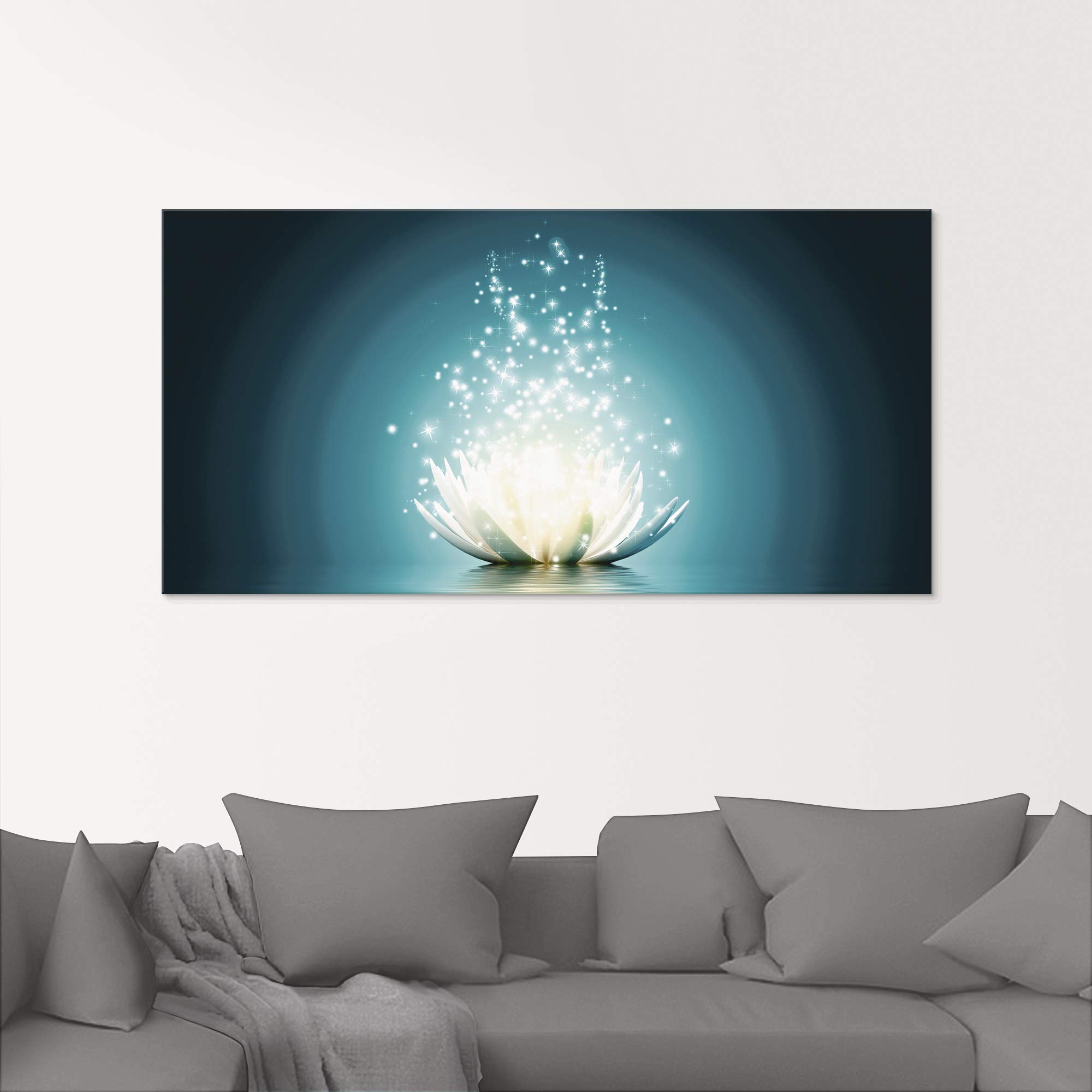 artland-glasbilder-t9nm-glasbild-blau-lotusblume-seerose image 8