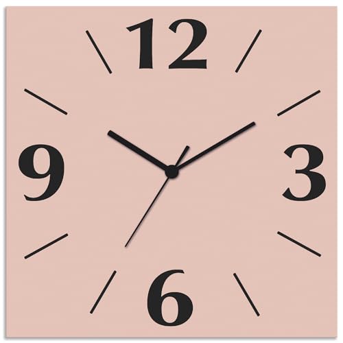artland-wanduhren-funkuhr-alu-30x30-cm-rosa-altrosa-s7kk image 8