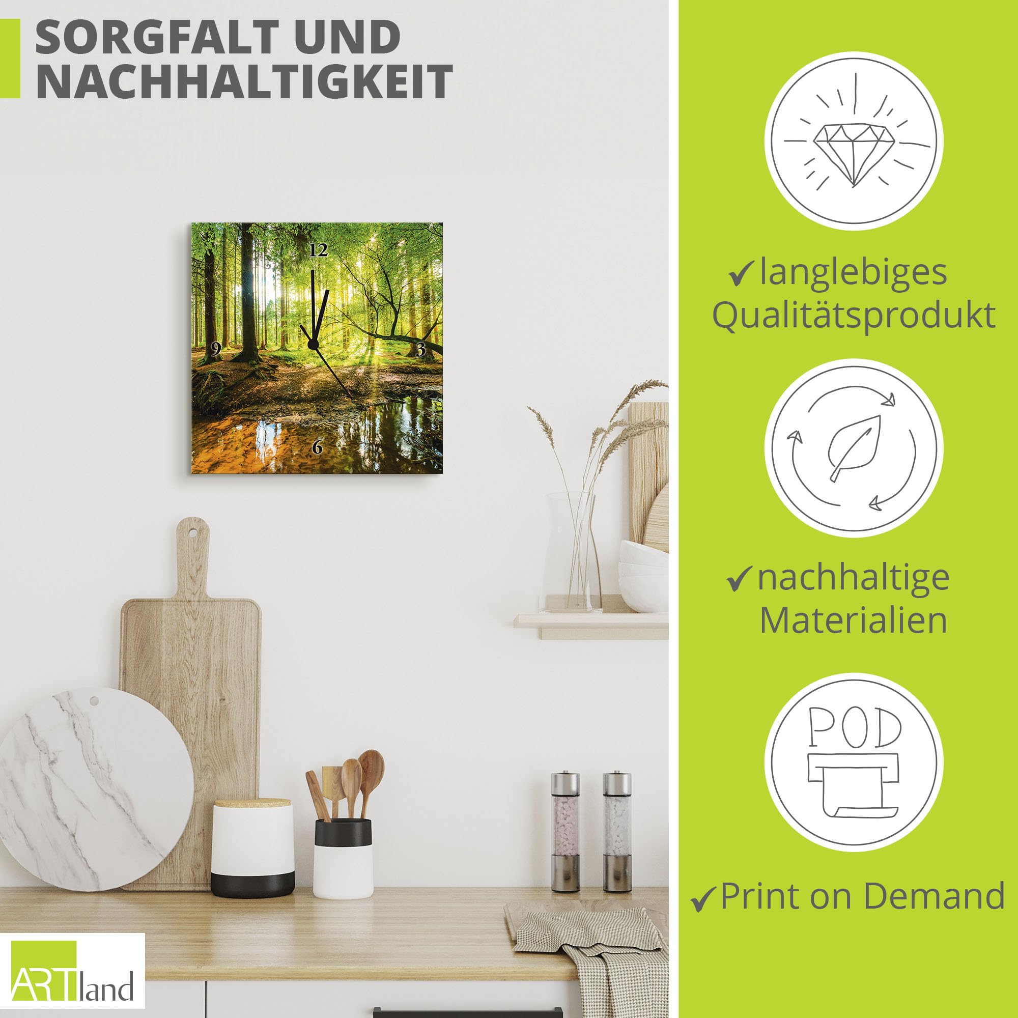 artland-wanduhren-funkuhr-wald-30x30-cm-lautlos-alu image 5