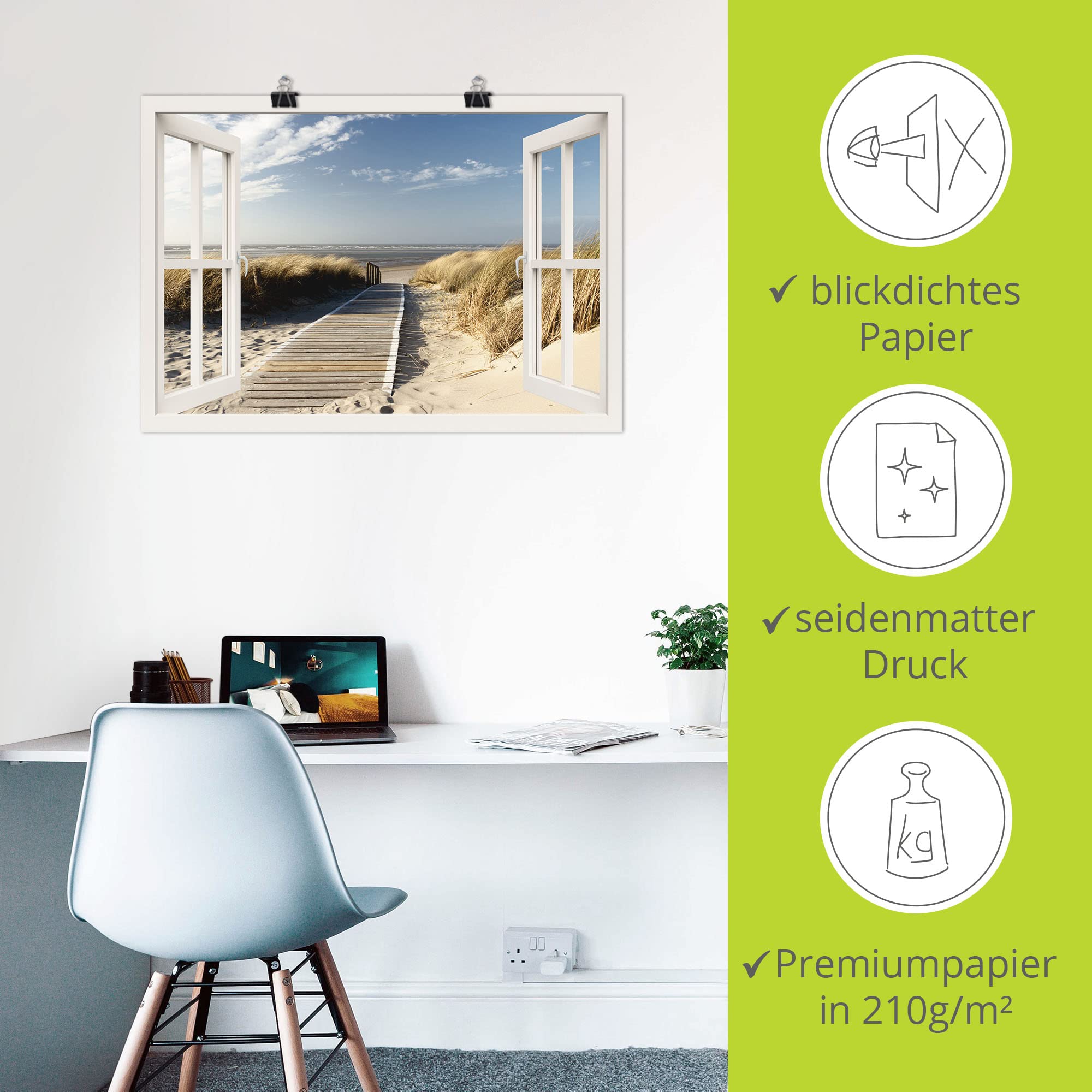 artland-kunstdrucke-poster-130x90-cm-nordsee-langeoog-fensterblick image 3