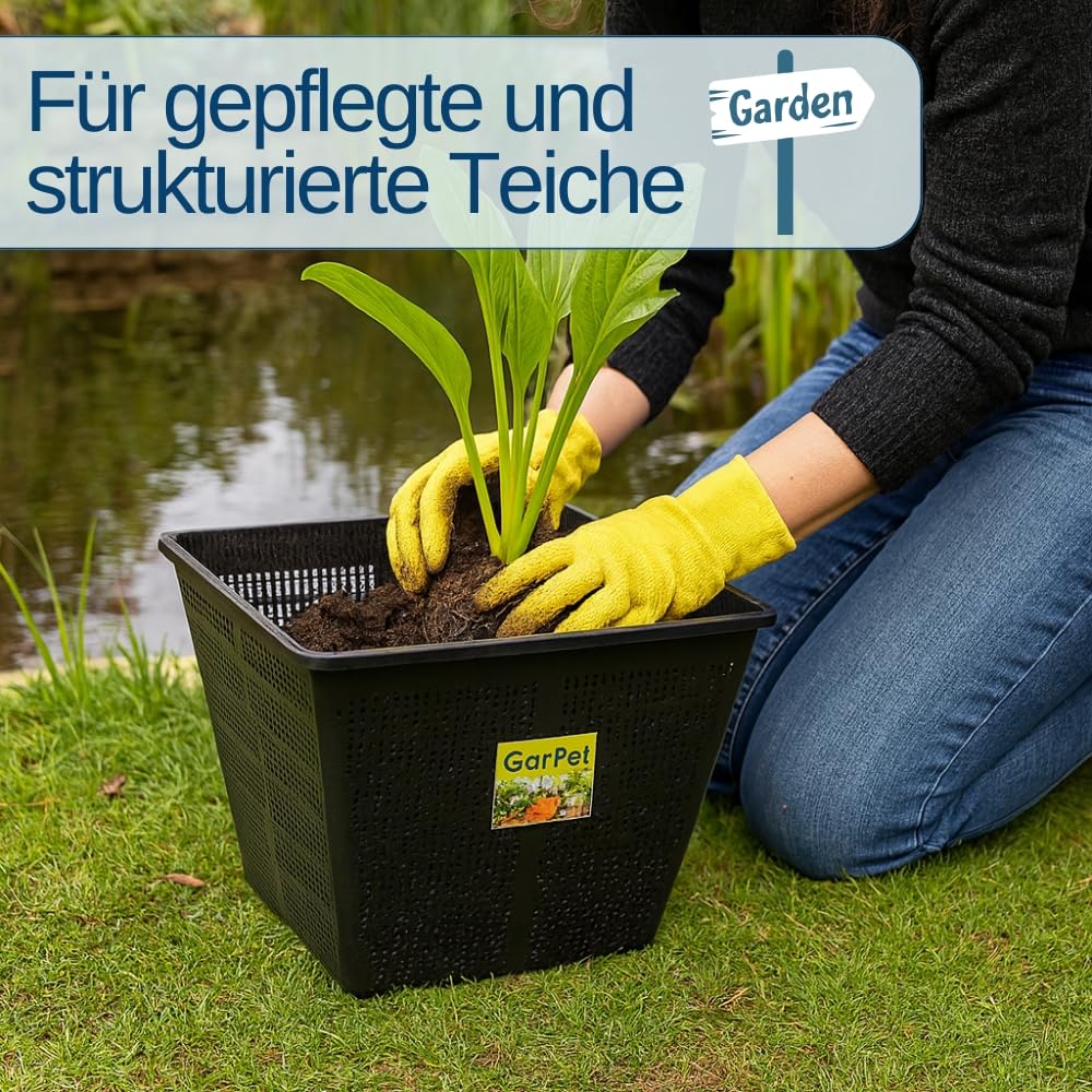 garpet-garten-pflanzkorb-teich-23x23-cm-wasserpflanzen-schwarz image 7