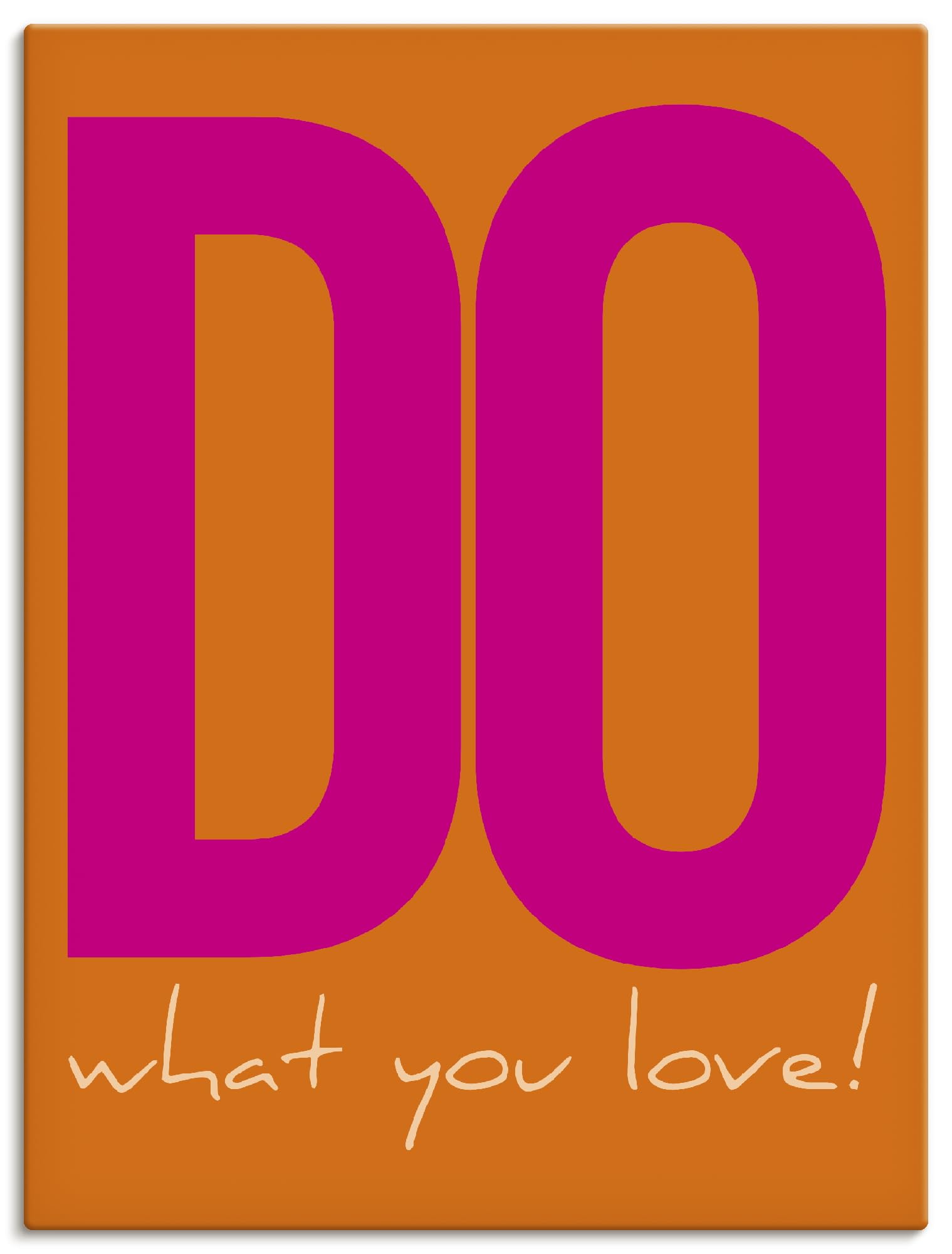 artland-leinwandbilder-do-what-you-love-bild-30x40-cm-orange image 1