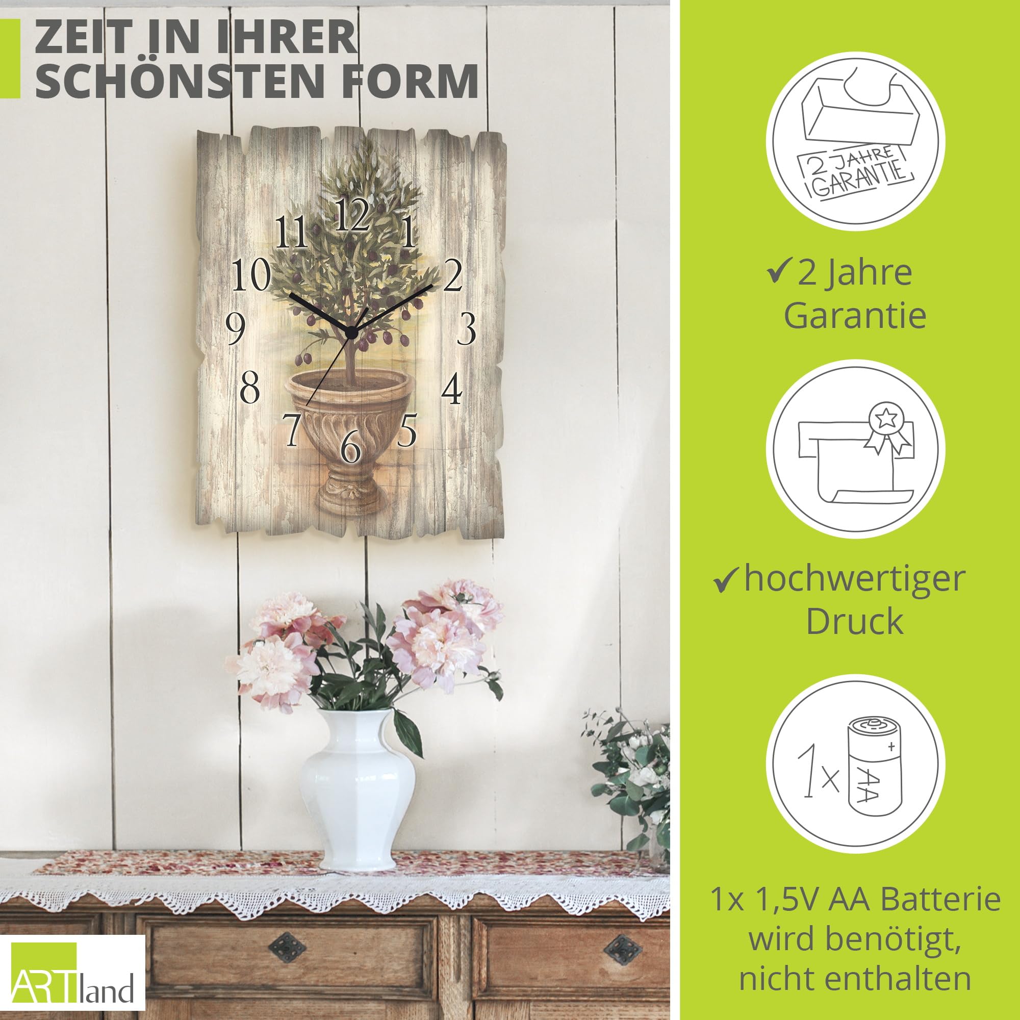 artland-wanduhren-u0pu-wanduhr-30x40-cm-holz-oliven image 3