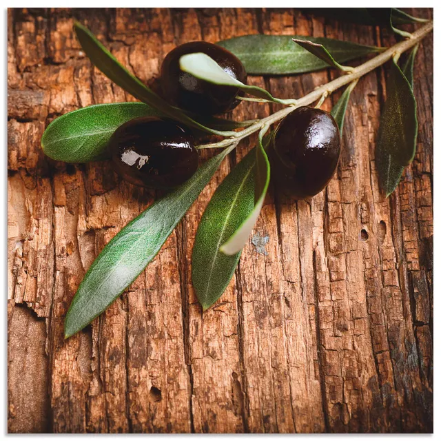 artland-alubilder-oliven-30x30-cm-genuss-obst-braun image 1