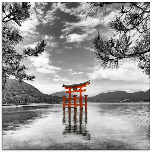 artland-glasbilder-u5hl-glasbild-40x40-cm-japan-torii image 1