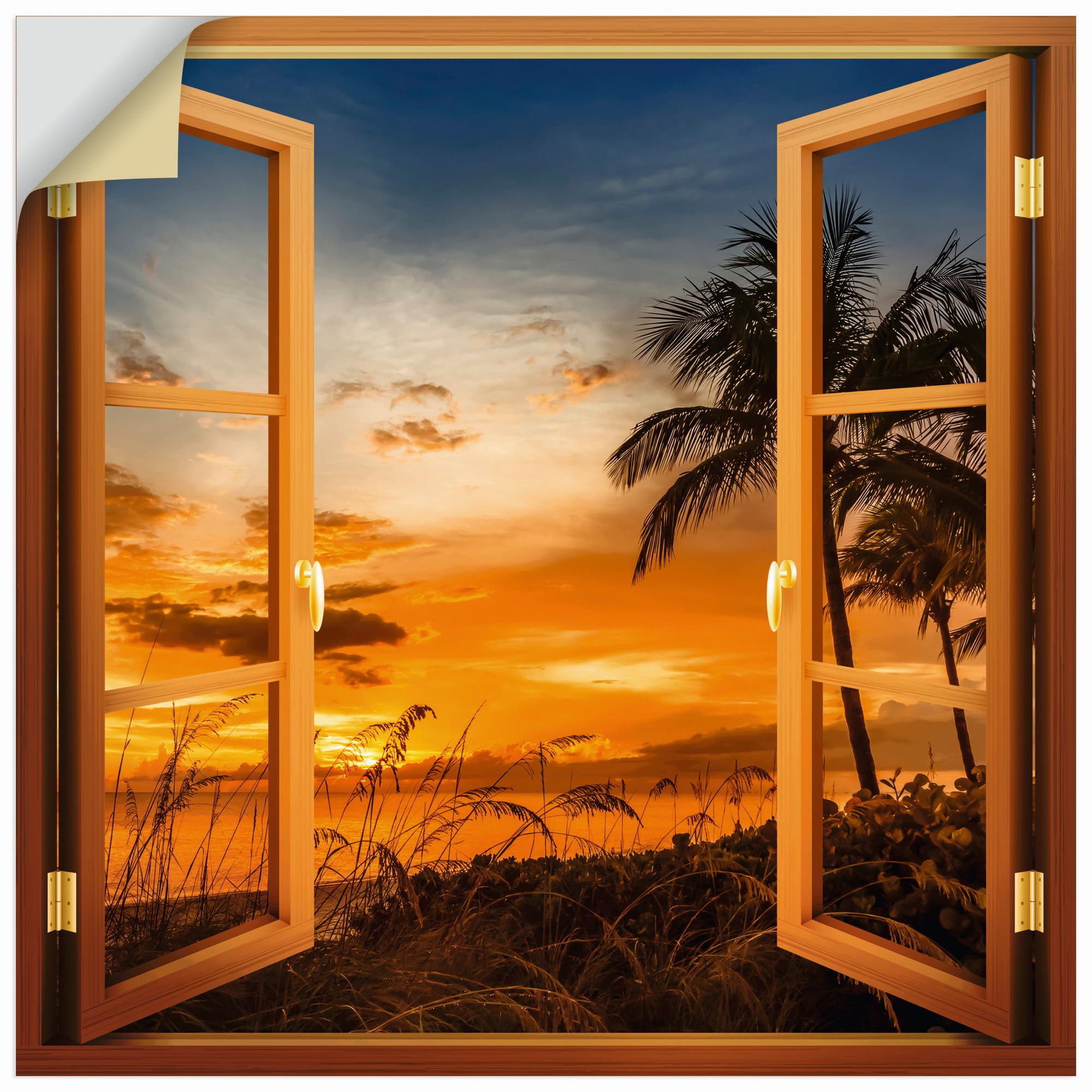 artland-wandaufkleber-stille-sanibel-florida-50x50-cm-vinyl image 5
