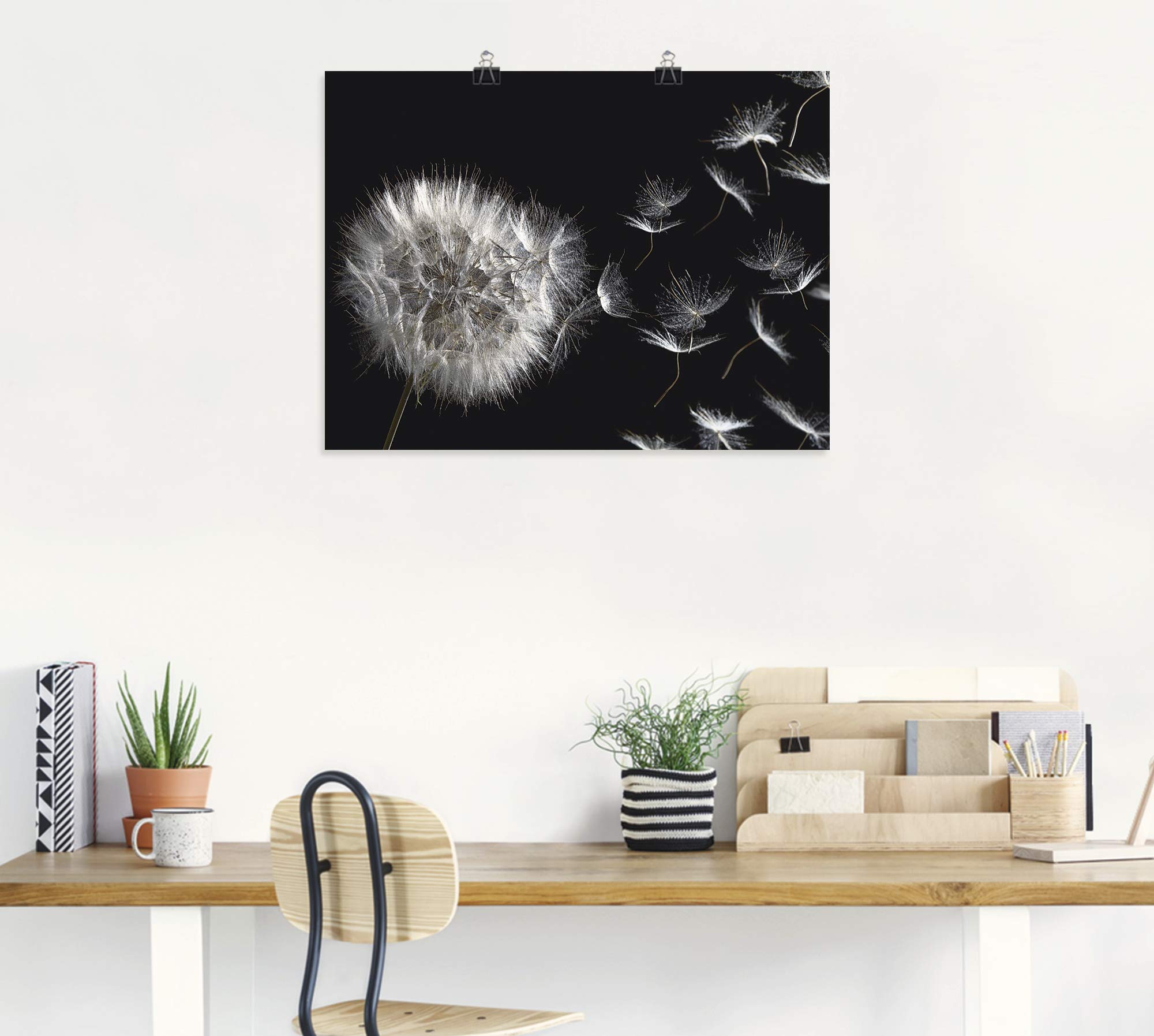 artland-pusteblume-poster-80x60-cm-schwarz-wei image 6