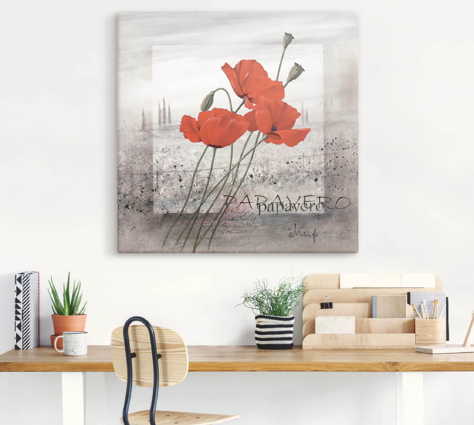 artland-leinwandbilder-mohnblumen-am-morgen-leinwandbild-40x40-rote-mohnblumen image 7