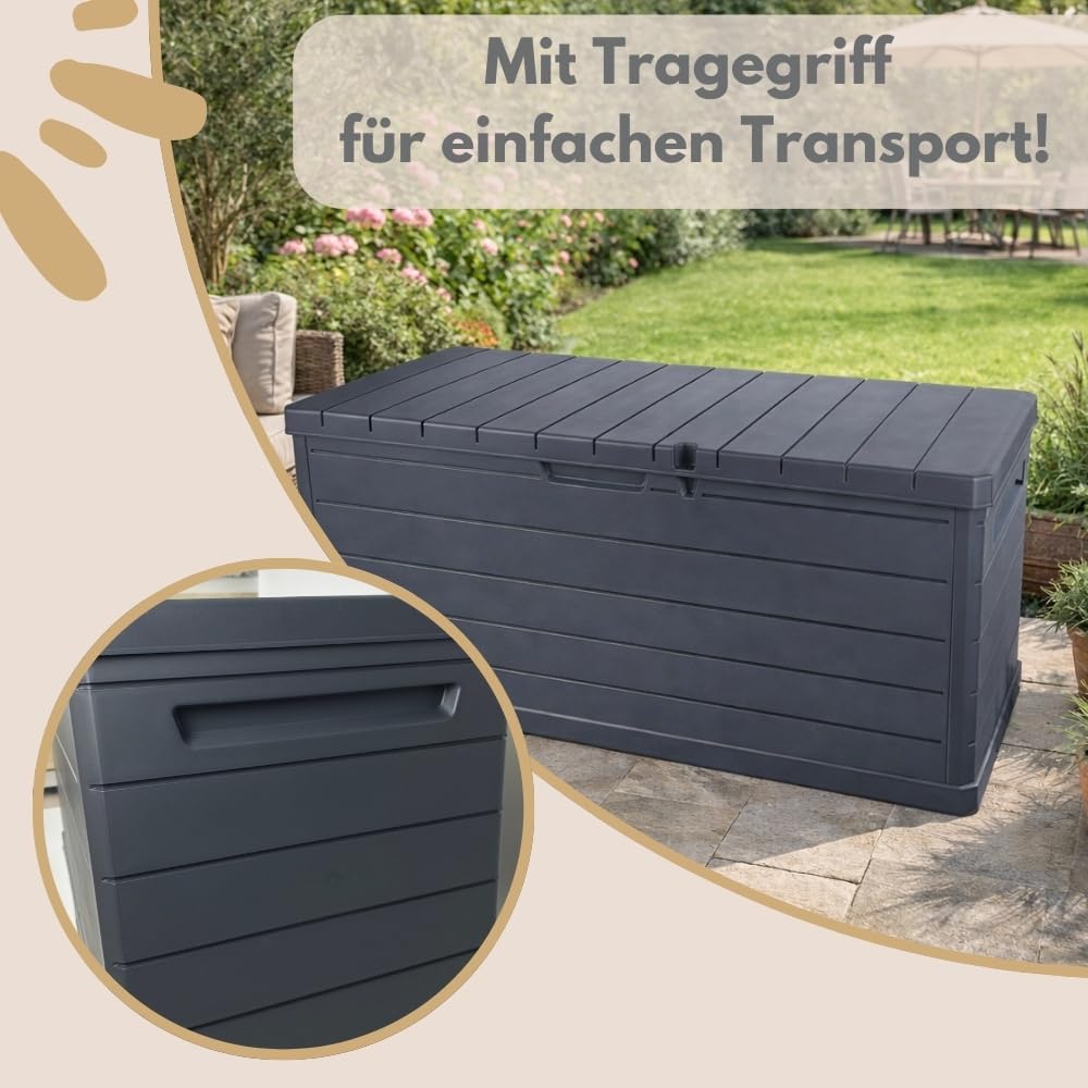 garpet-garten-gartenbox-350-l-wetterfest-wasserdicht-grau image 5