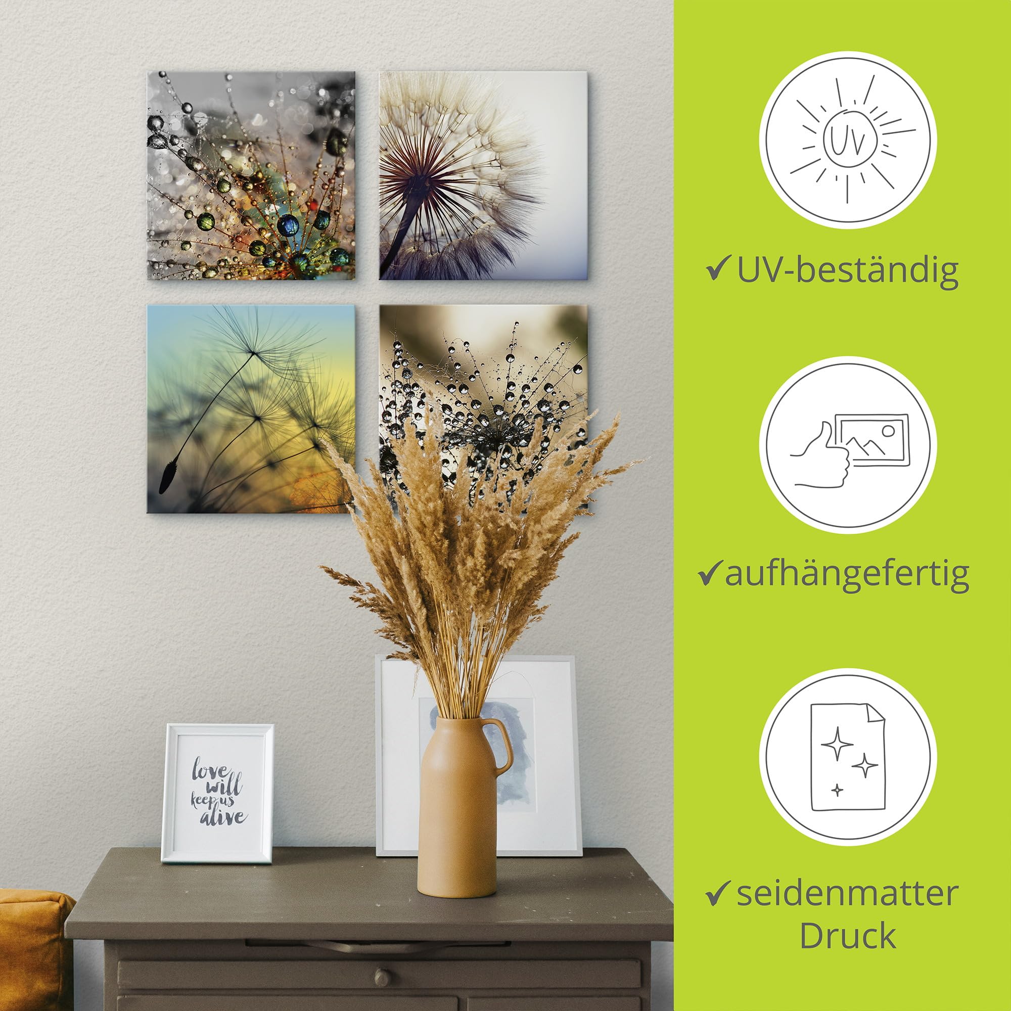 artland-leinwandbilder-j4xd-set-4x40x40-cm-pusteblume-blumen image 3