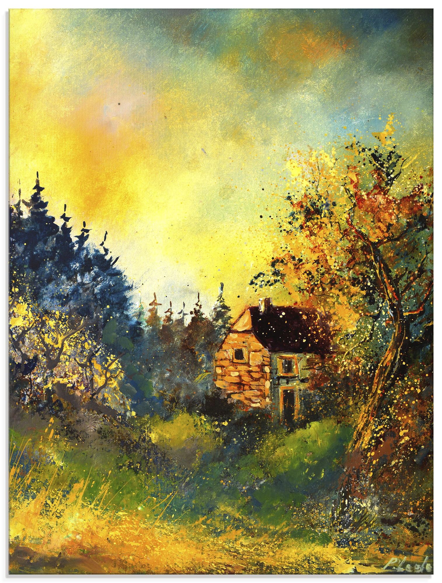 artland-glasbilder-lavendel-glasbild-30x30-gelb image 7