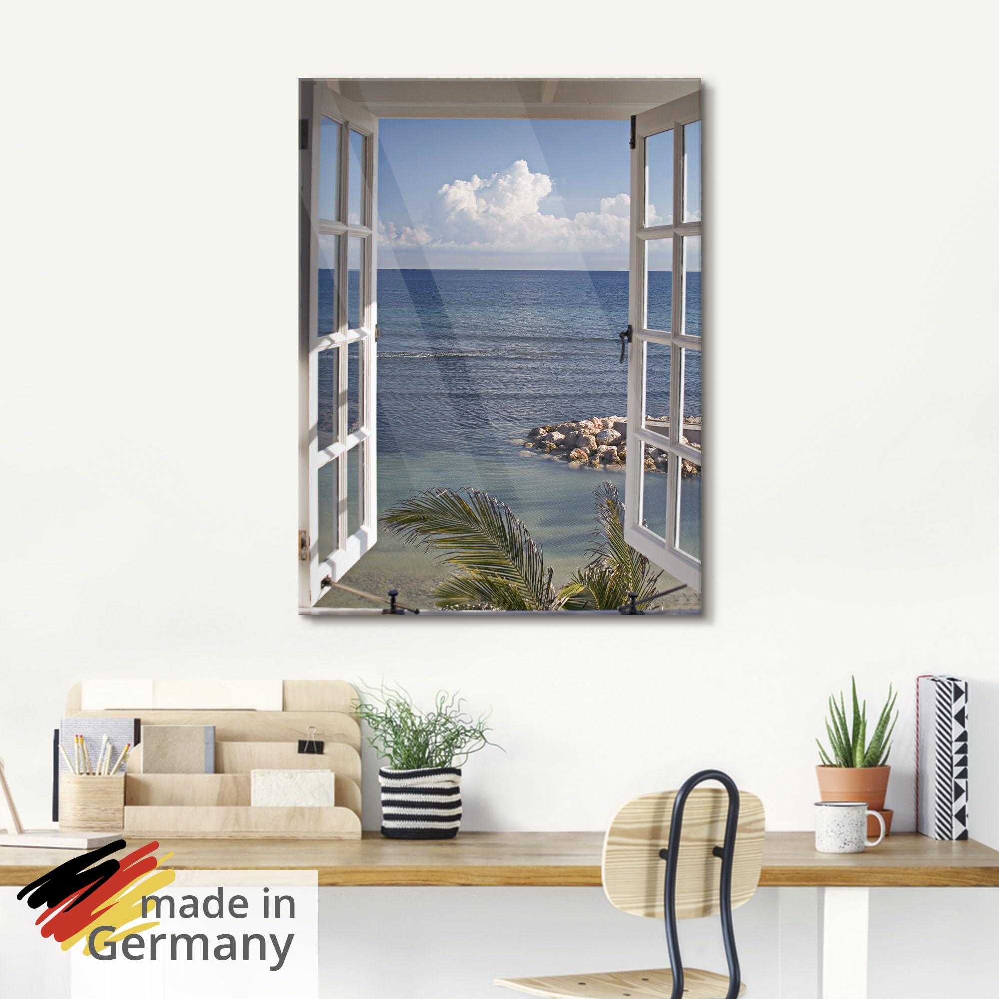 artland-glasbilder-palmen-strand-glasbild-80x60-maritim image 5