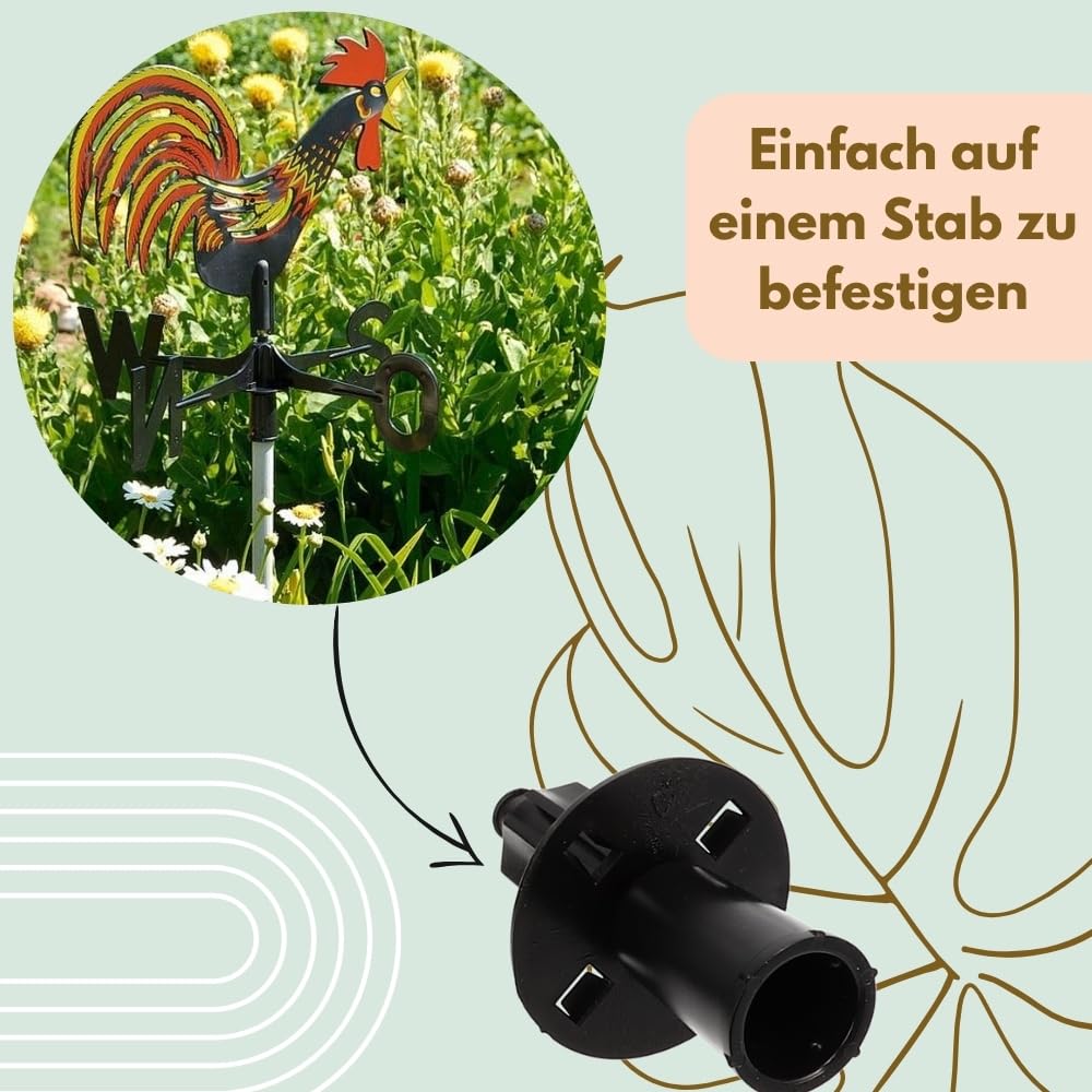 garpet-garten-wetterhahn-wetterfahne-kunststoff-bunt-hahn image 5