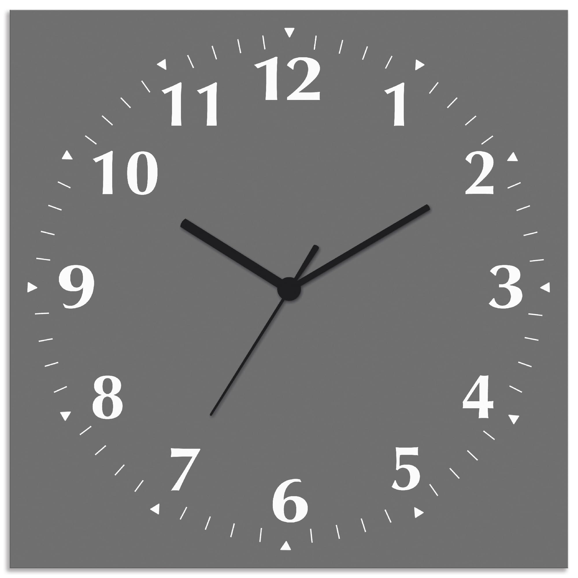 artland-wanduhren-grau-wanduhr-30x30-cm-alu-funkuhr-lautlos-ziffern image 1