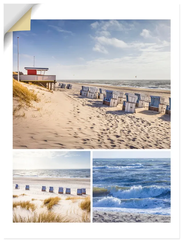 artland-wandaufkleber-sylt-strand-60x80-cm-vinyl-selbstklebend image 1