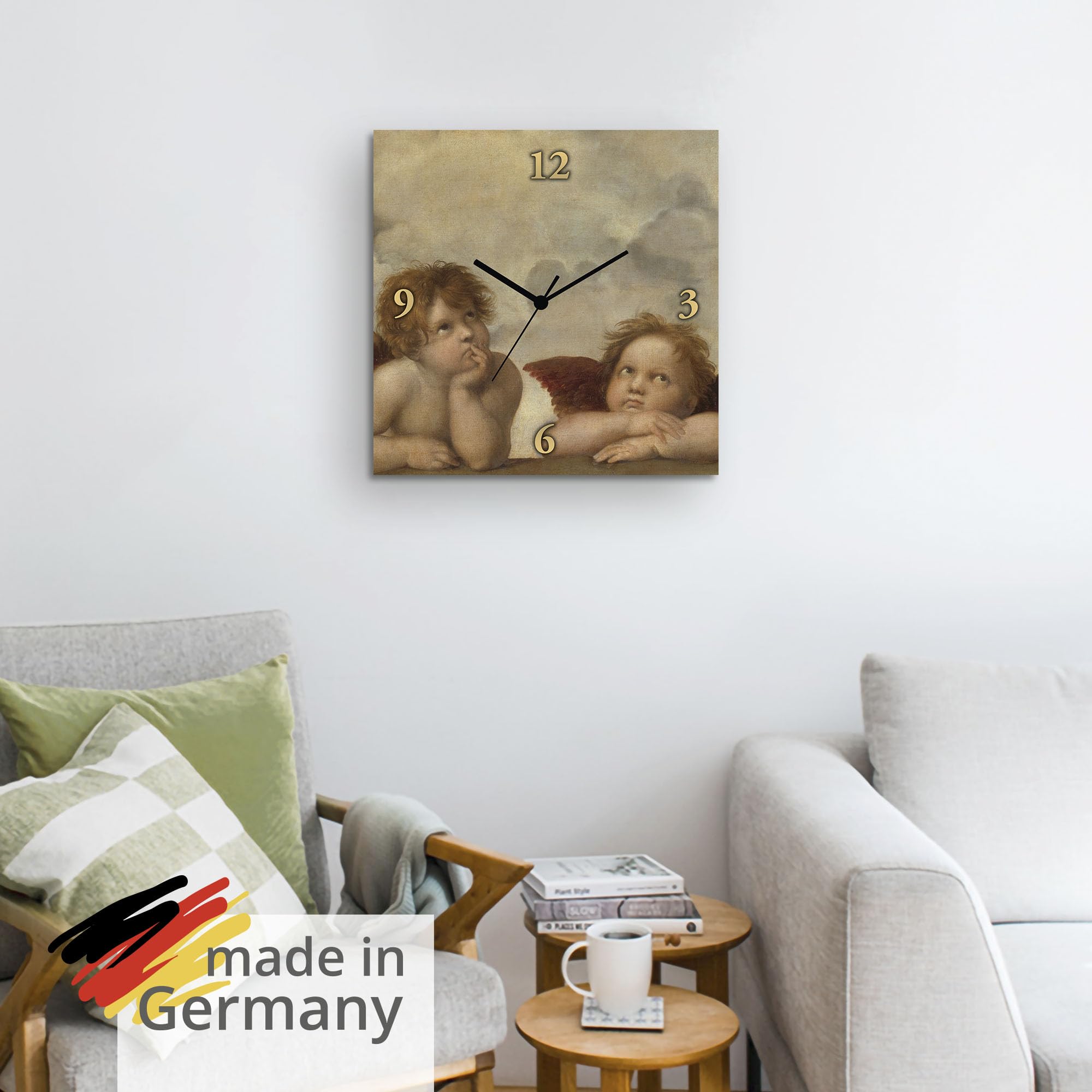 artland-wanduhren-funkuhr-30x30-alu-engel-raffael-schwarz image 6