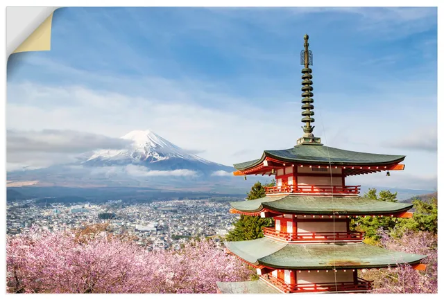 artland-fuji-chureito-pagode-wandtattoo-60x40-cm-u5gr image 1